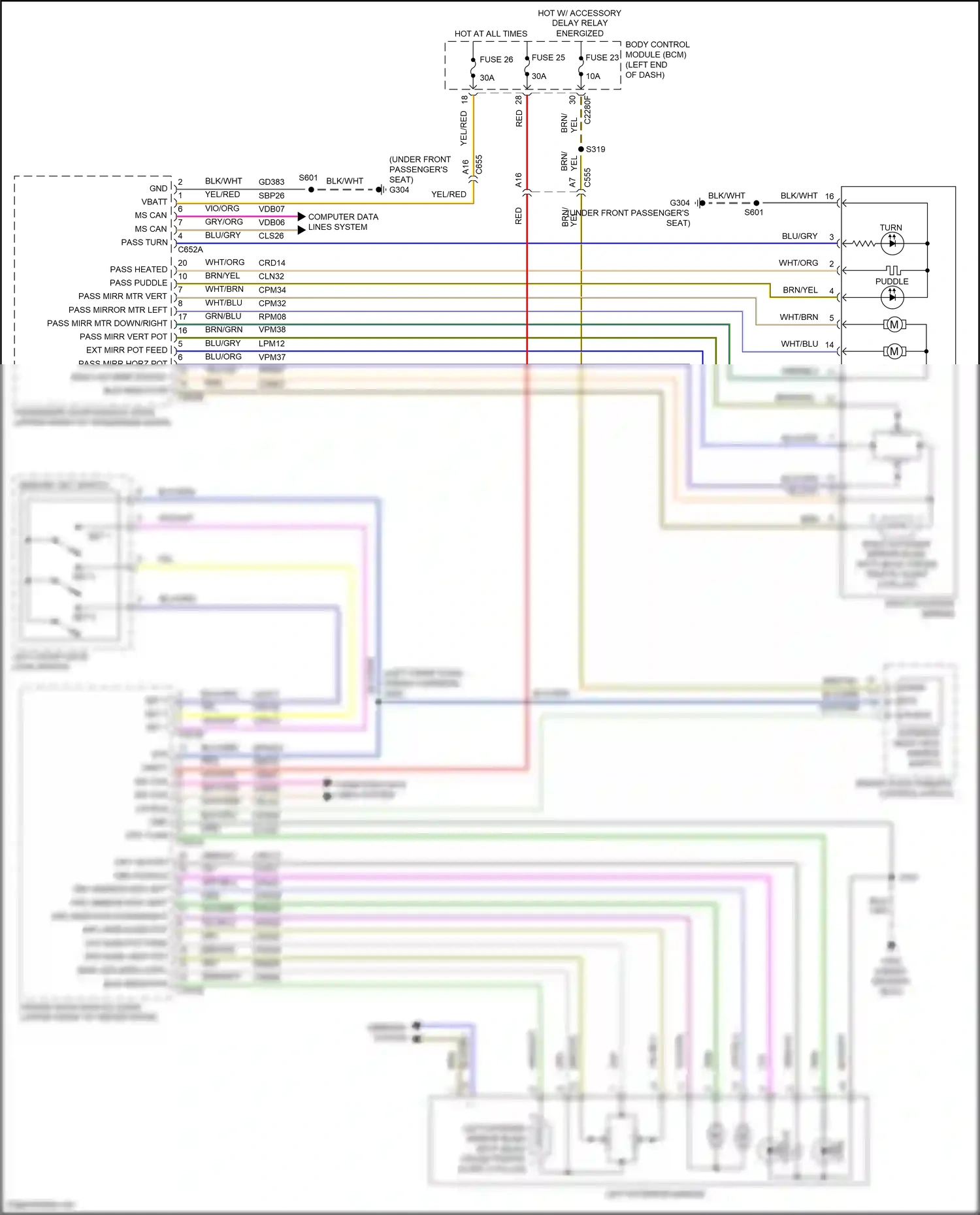 Wiring diagram memory set switch for Ford Edge II facelift (2018-2023) (2 of 3)