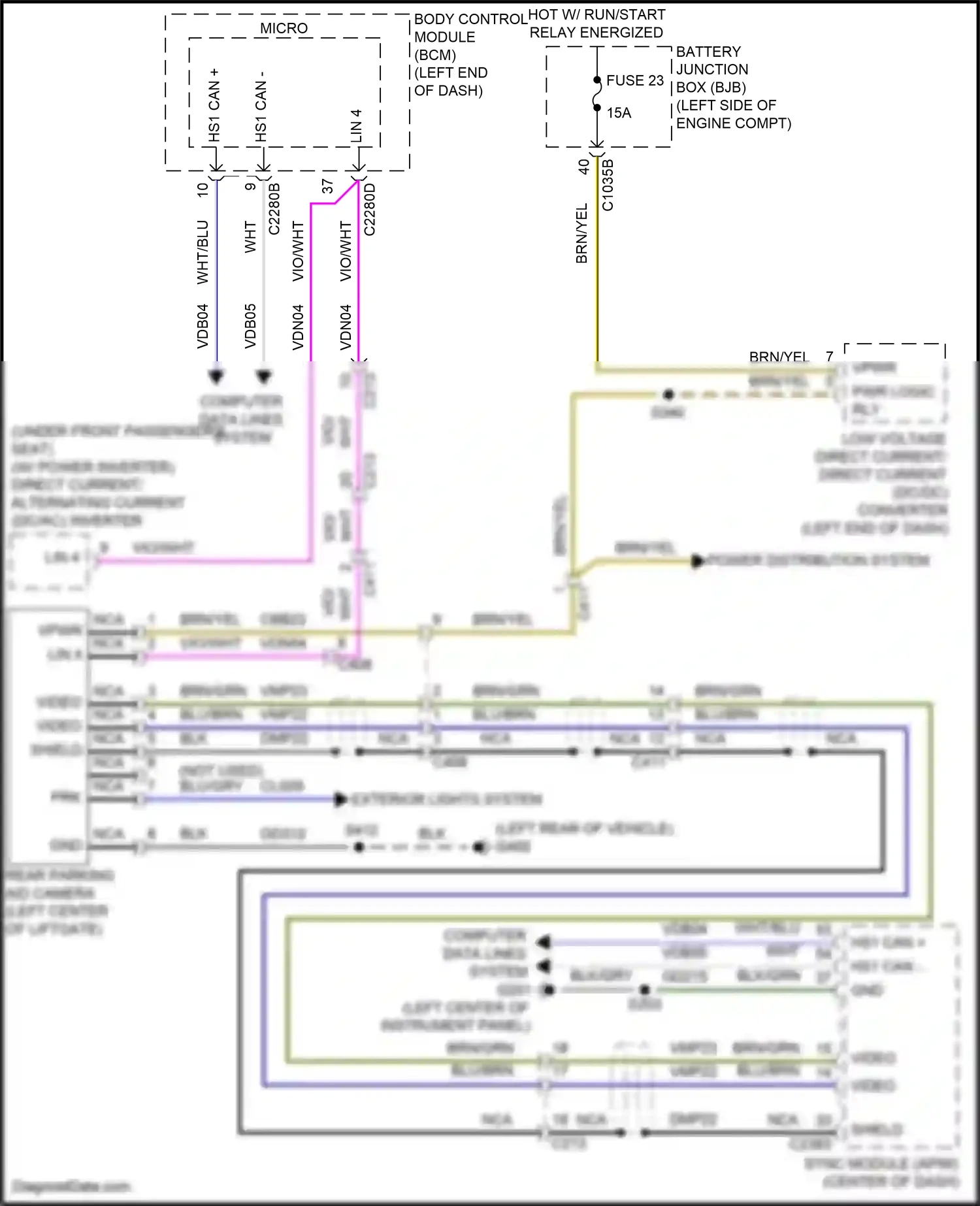 Wiring diagram micro - for Ford Edge II facelift (2018-2023) (40 of 45)