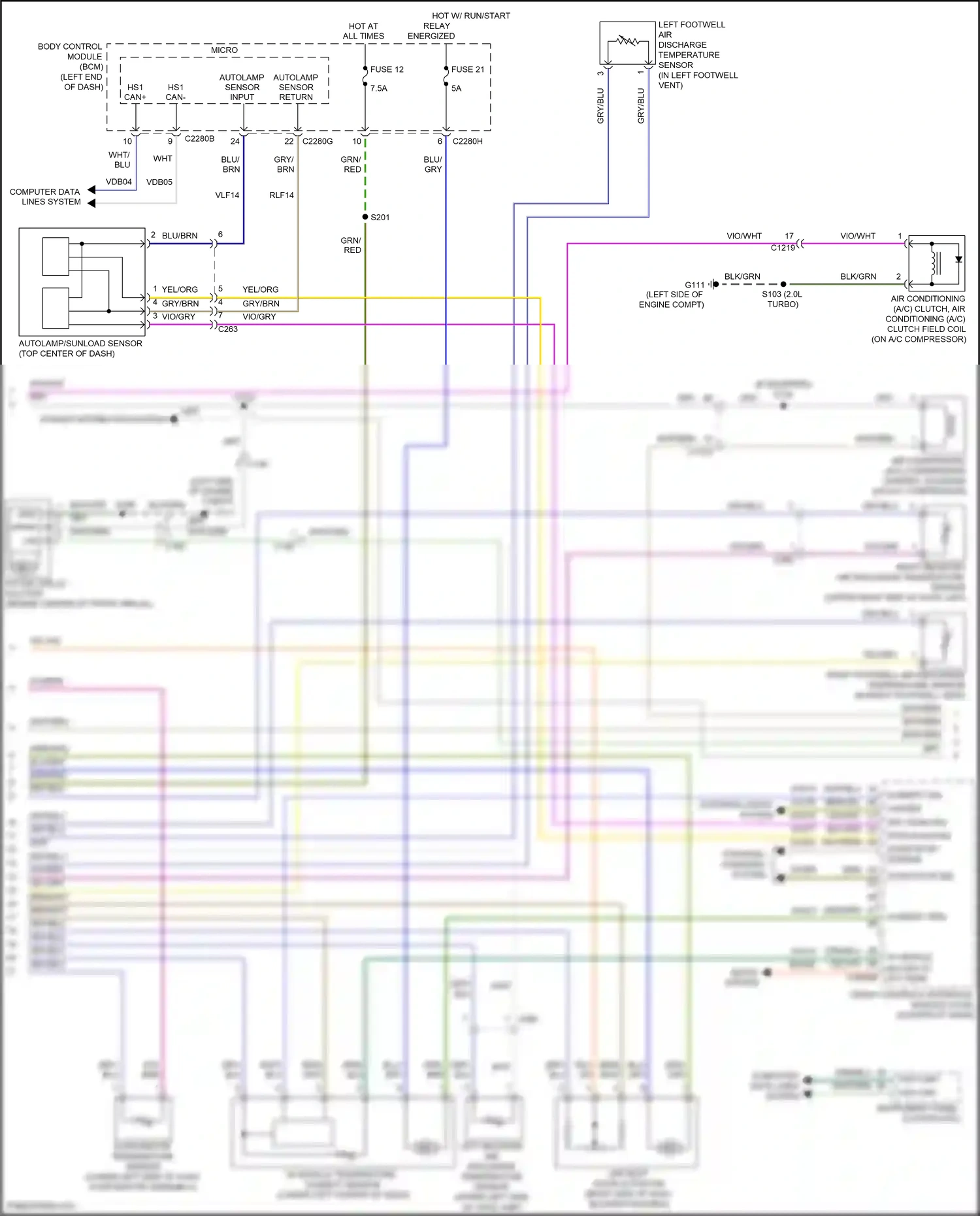 Wiring diagram power distribution system for Ford Edge II facelift (2018-2023) (1 of 17)