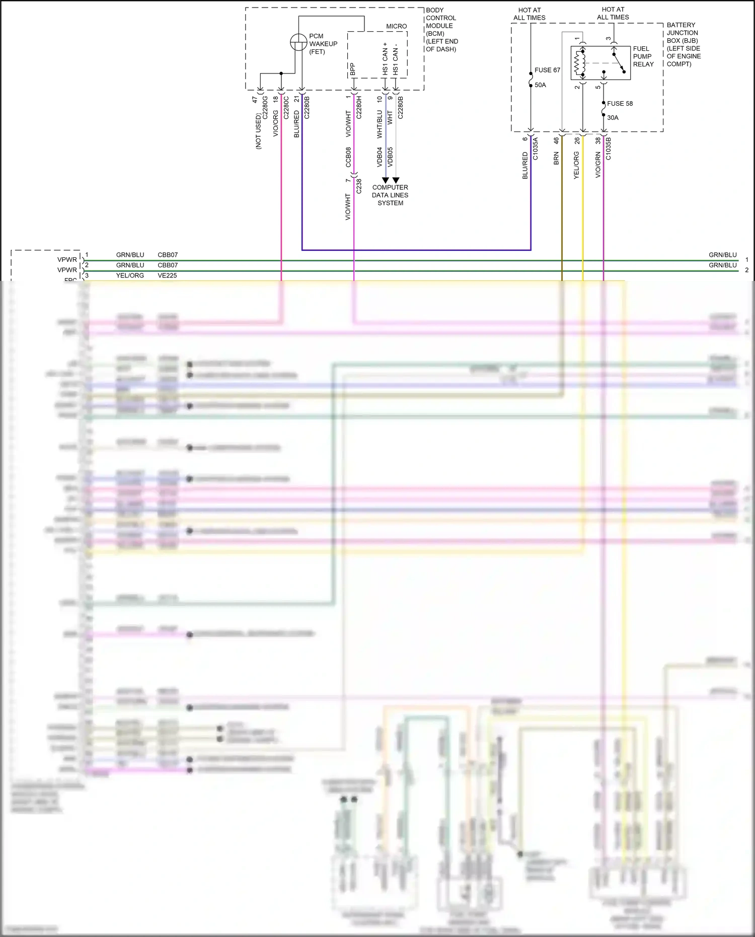 Wiring diagram starting/charging system for Ford Edge II facelift (2018-2023) (4 of 5)