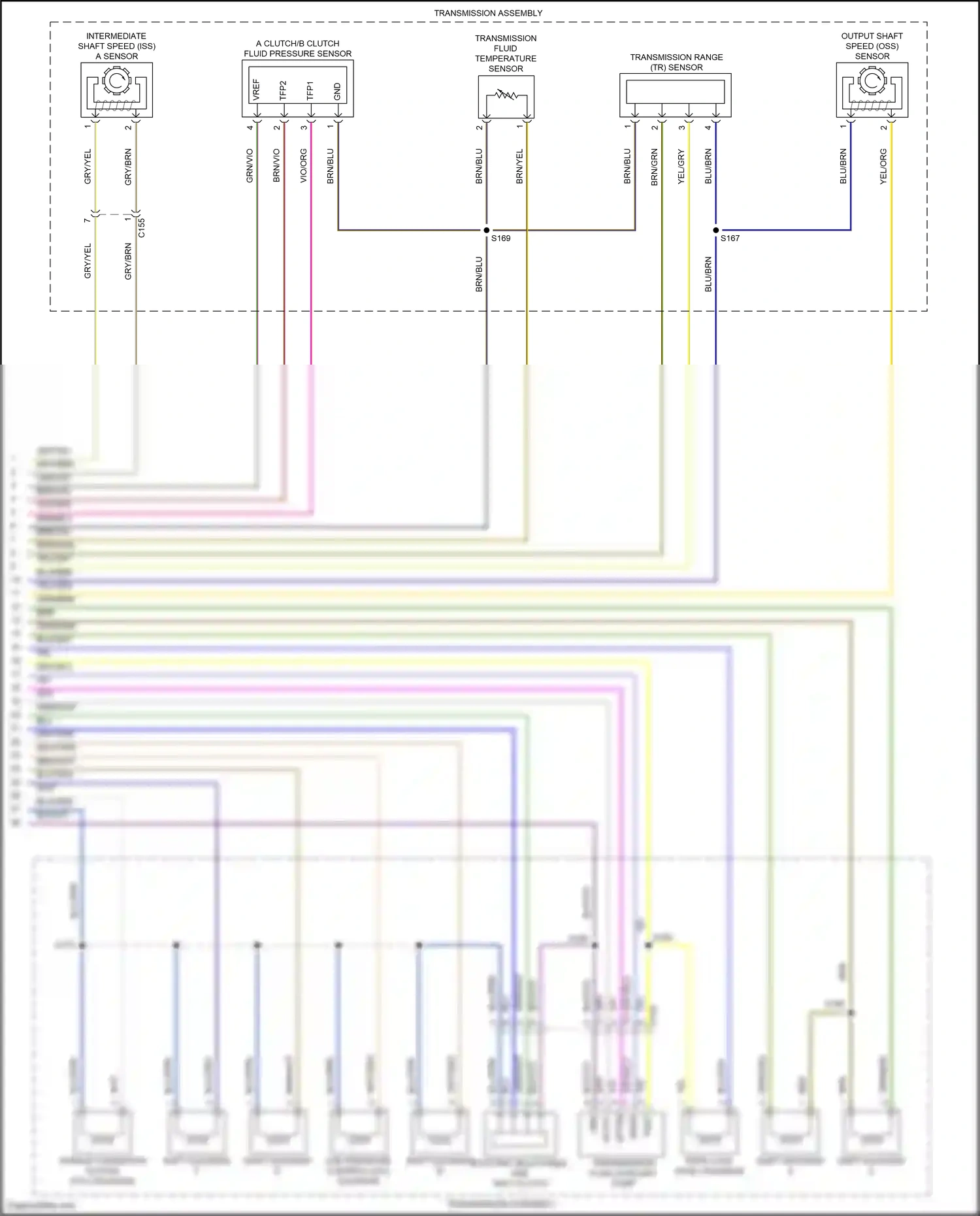Wiring diagram transmission fluid temperature sensor for Ford Edge II facelift (2018-2023) (2 of 4)