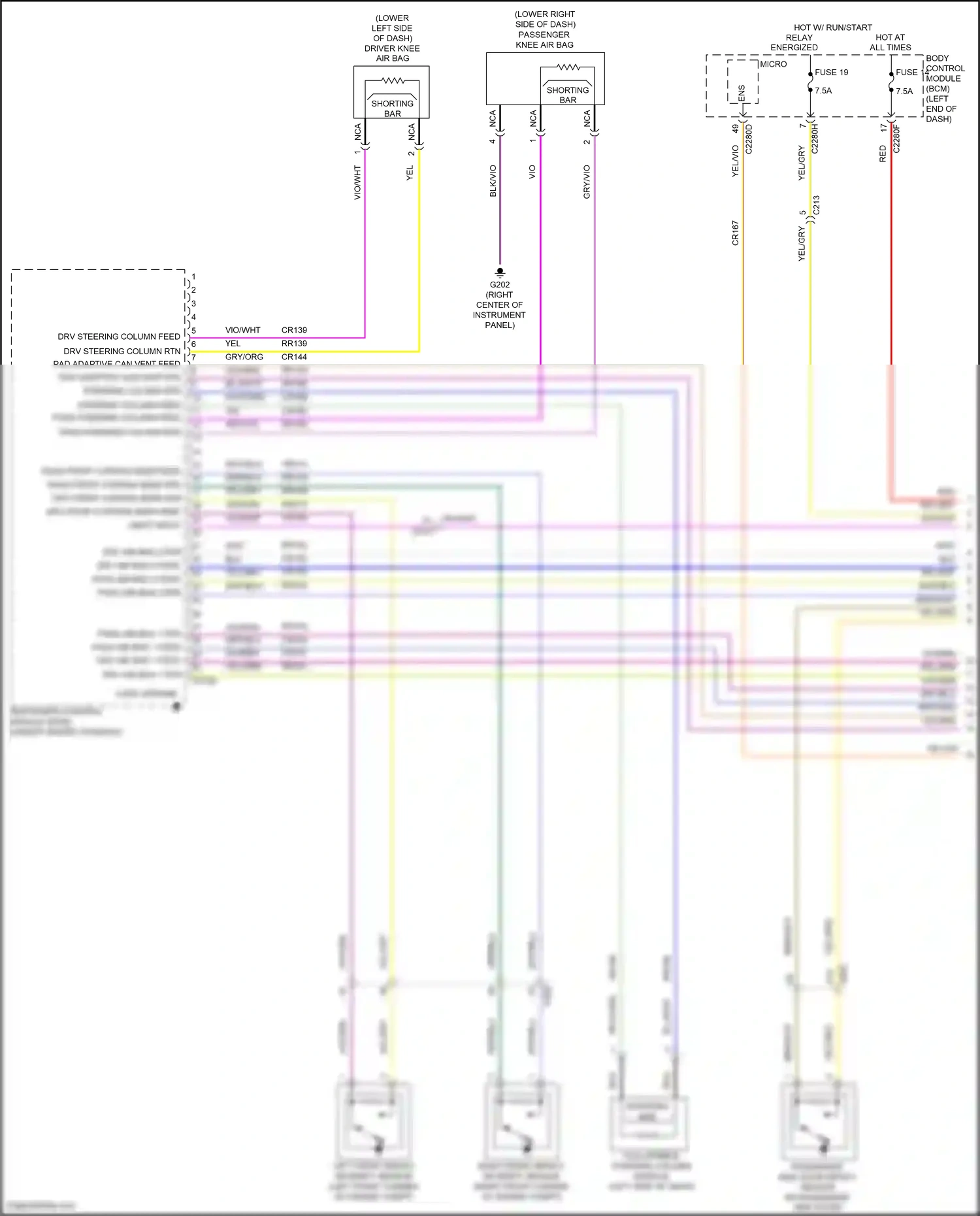 Wiring diagram vbatt input for Ford Edge II facelift (2018-2023) (2 of 2)
