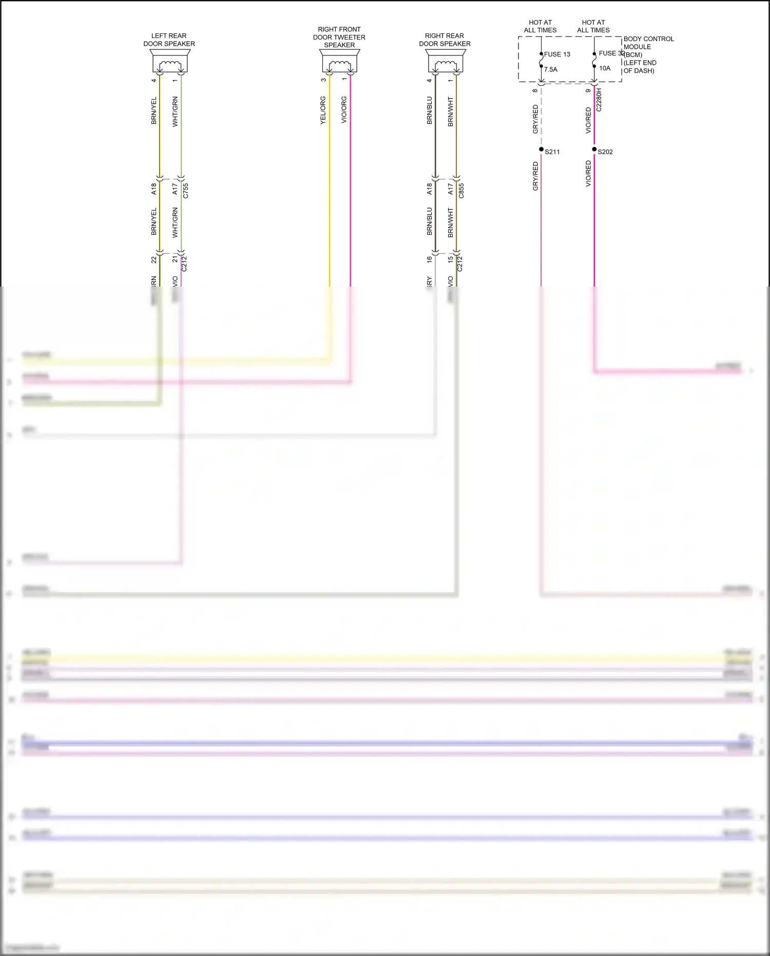 Wiring diagram vio/org for Ford Edge II facelift (2018-2023) (9 of 78)
