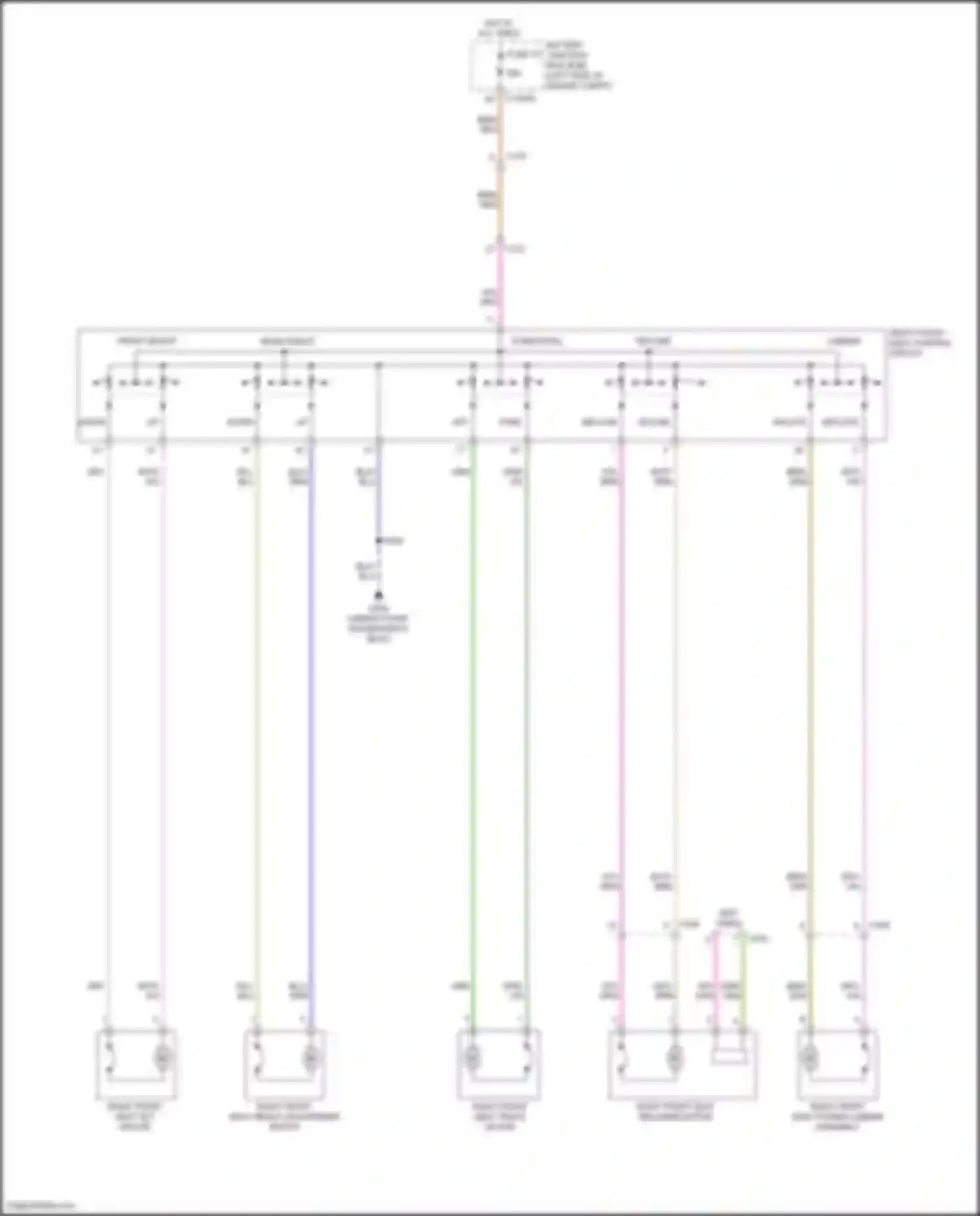 Edge Ford II (2015-2018): Passenger power seat circuit, 10-way