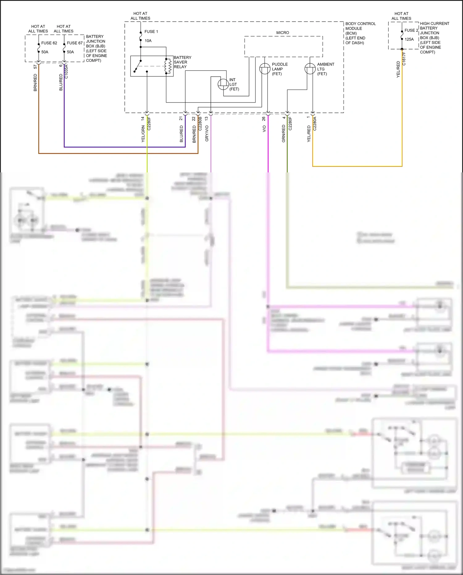 Wiring diagram blk/vio for Ford Edge II (2015-2018) (12 of 29)