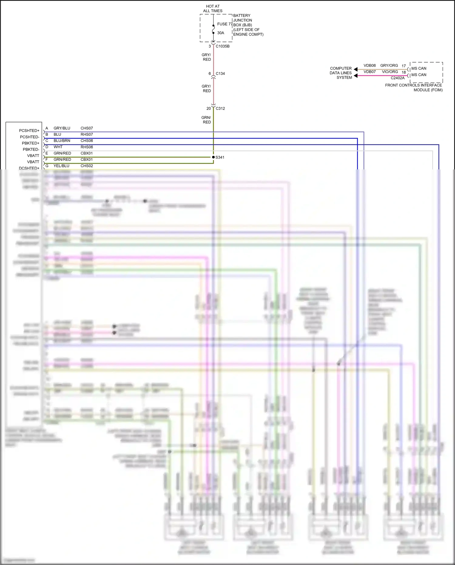 Wiring diagram computer data lines system for Ford Edge II (2015-2018) (75 of 100)