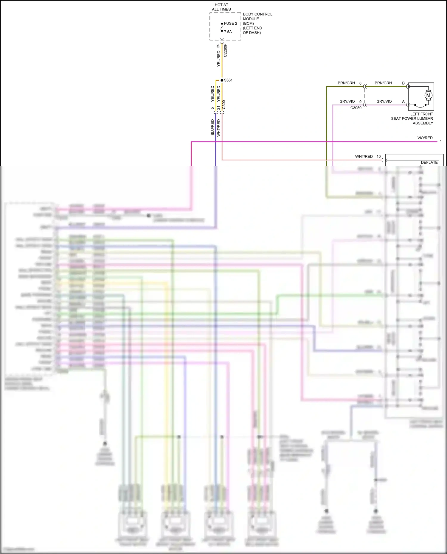 Wiring diagram front dn for Ford Edge II (2015-2018) (1 of 1)