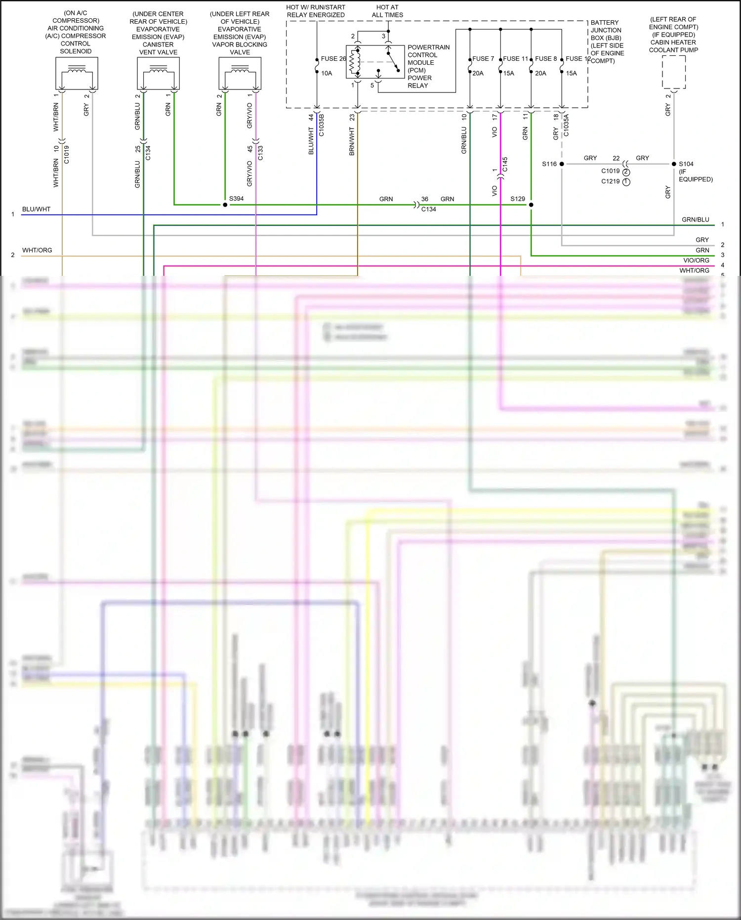Wiring diagram fuel pressure sensor for Ford Edge II (2015-2018) (1 of 2)