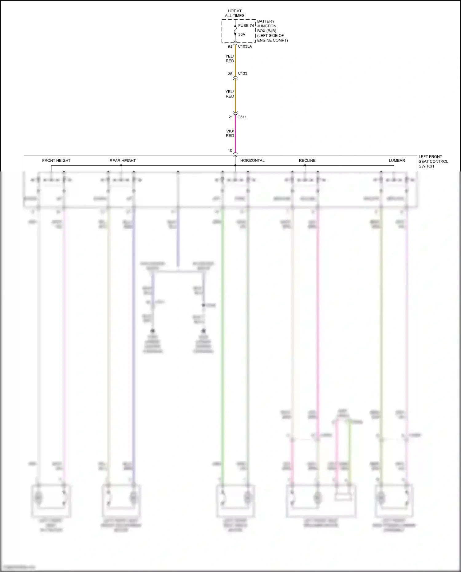Wiring diagram fuse 74 for Ford Edge II (2015-2018) (1 of 4)