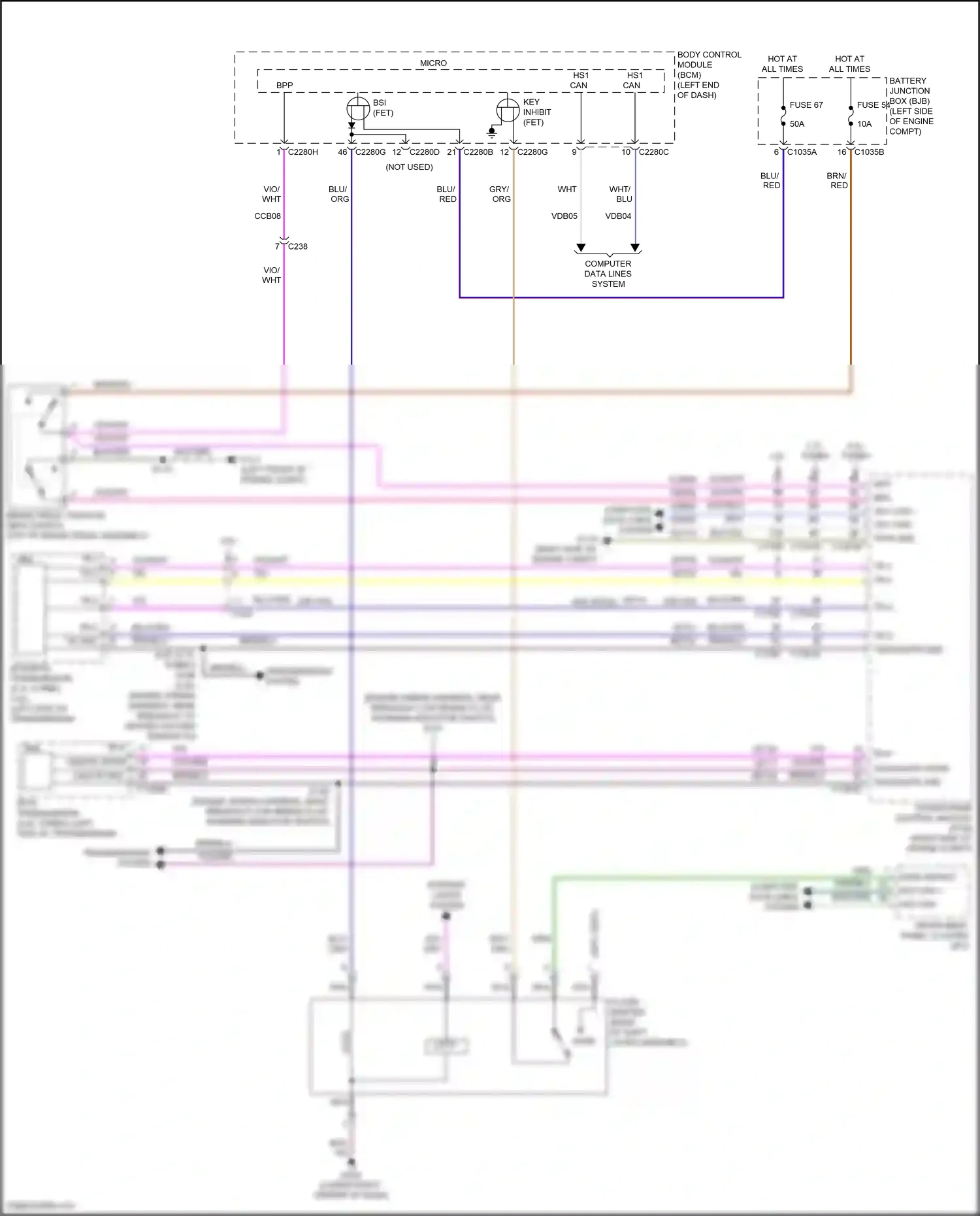Wiring diagram grn/blu for Ford Edge II (2015-2018) (17 of 81)