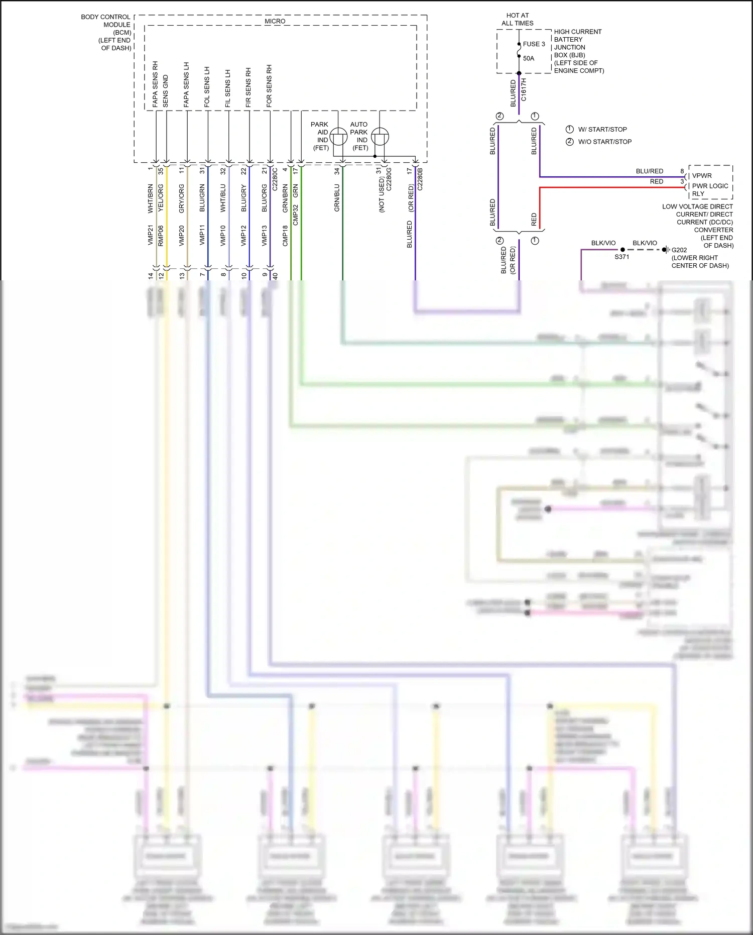 Wiring diagram grn/brn for Ford Edge II (2015-2018) (17 of 34)