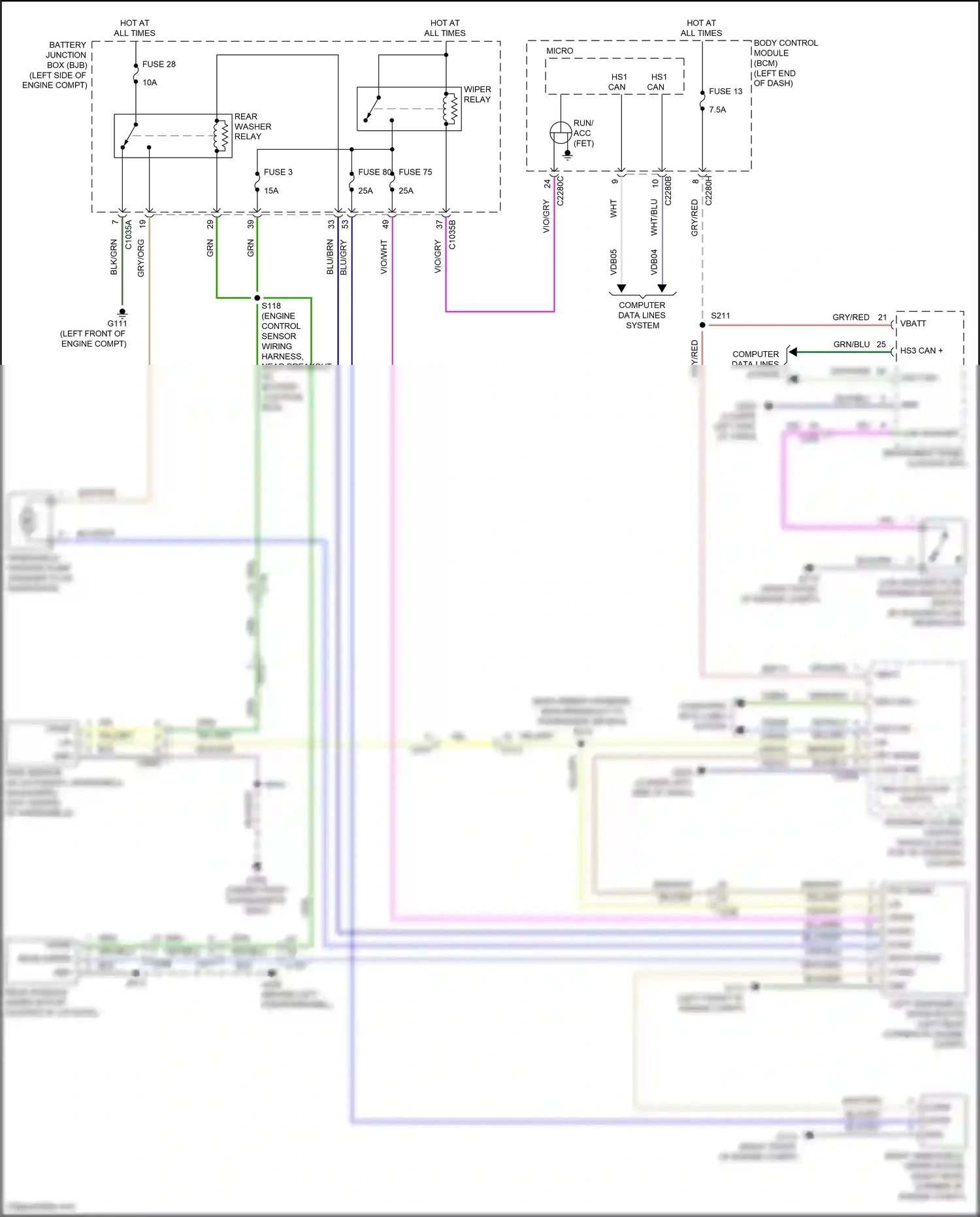 Wiring diagram gry/red for Ford Edge II (2015-2018) (10 of 23)