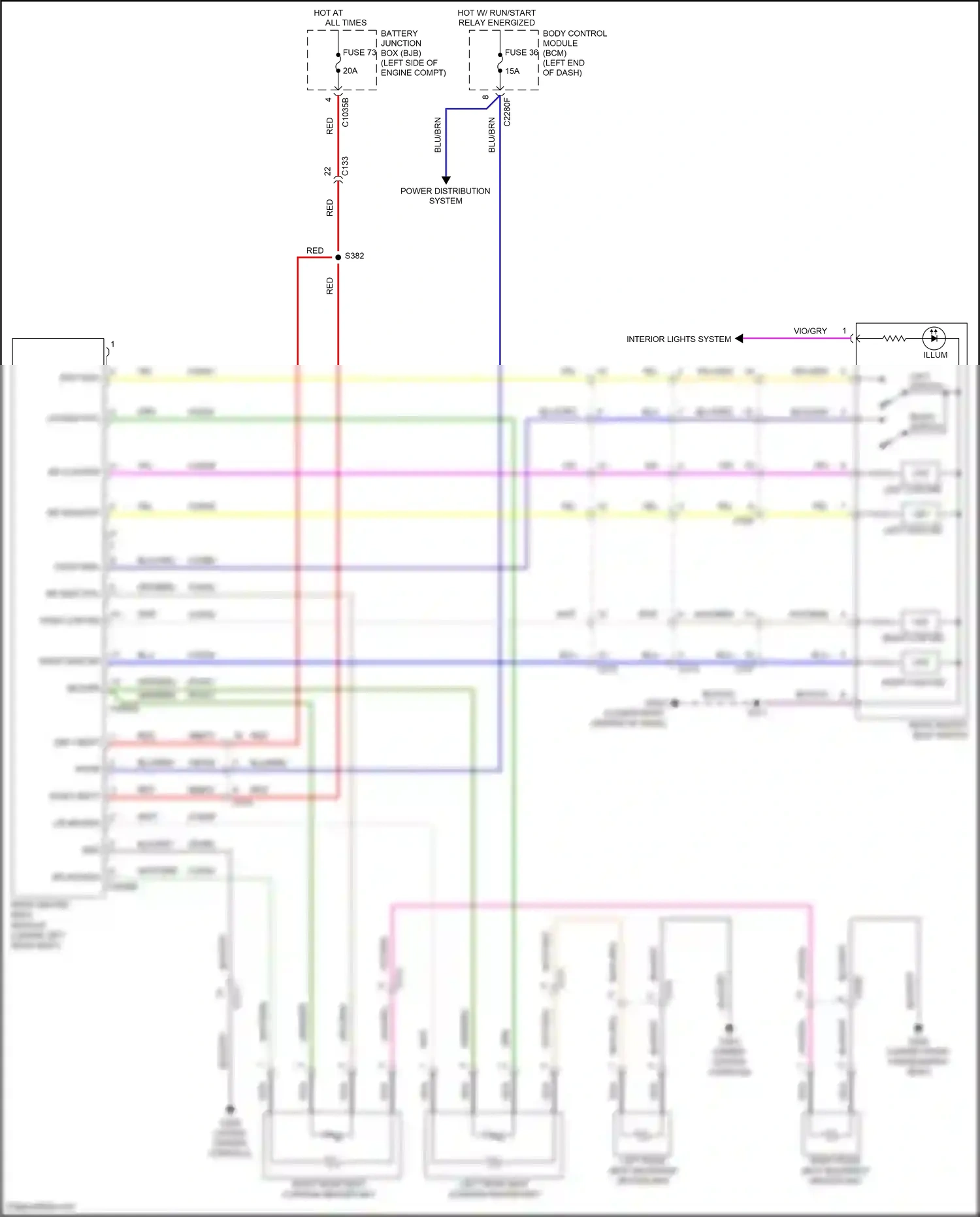Wiring diagram left high ind for Ford Edge II (2015-2018) (1 of 1)