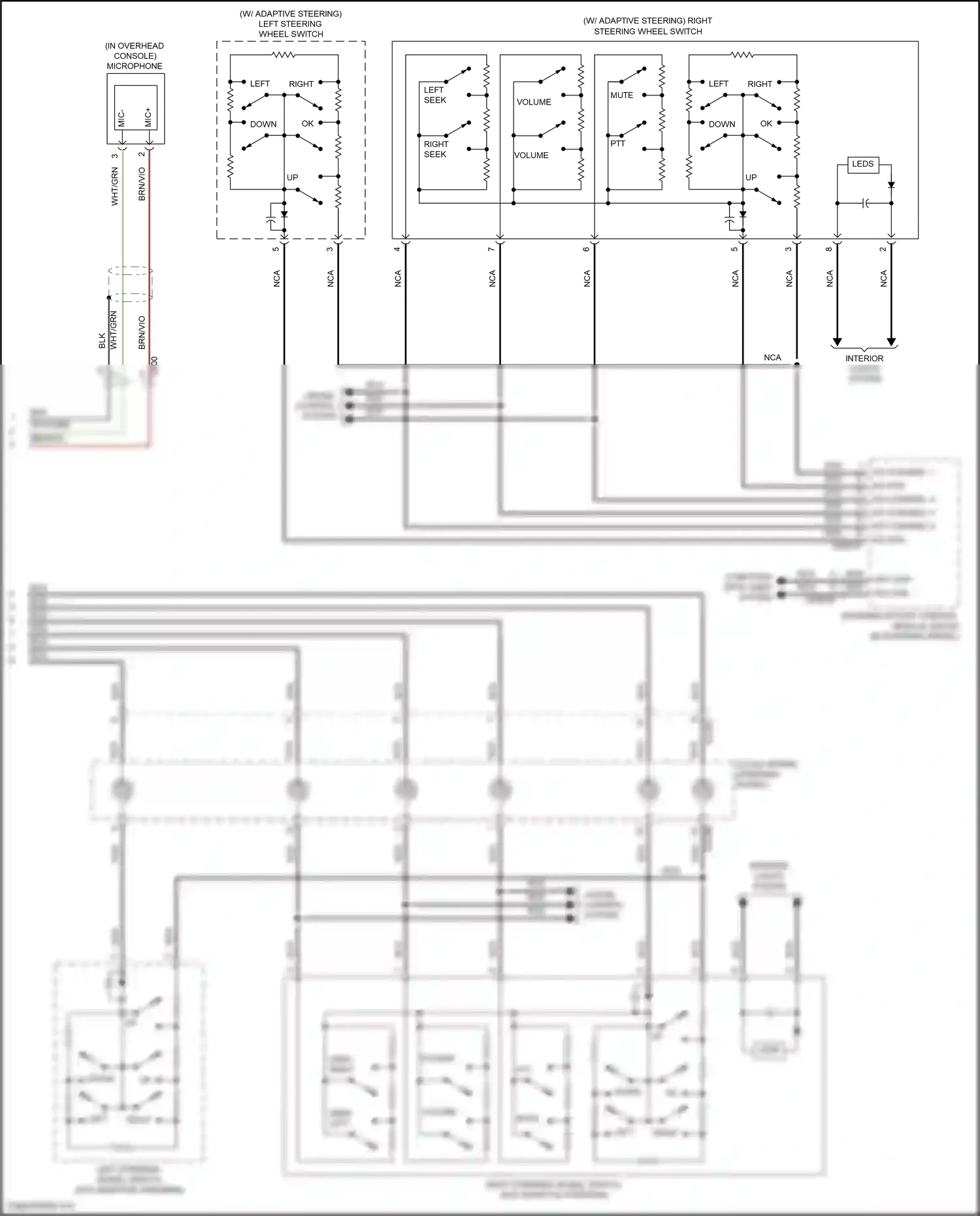 Wiring diagram left steering wheel switch for Ford Edge II (2015-2018) (7 of 10)