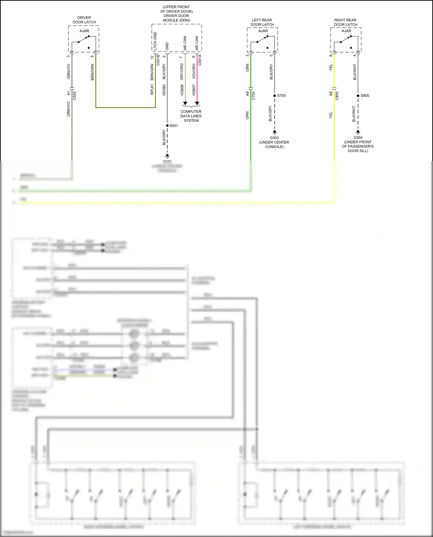 Wiring diagram left steering wheel switch for Ford Edge II (2015-2018) (3 of 10)
