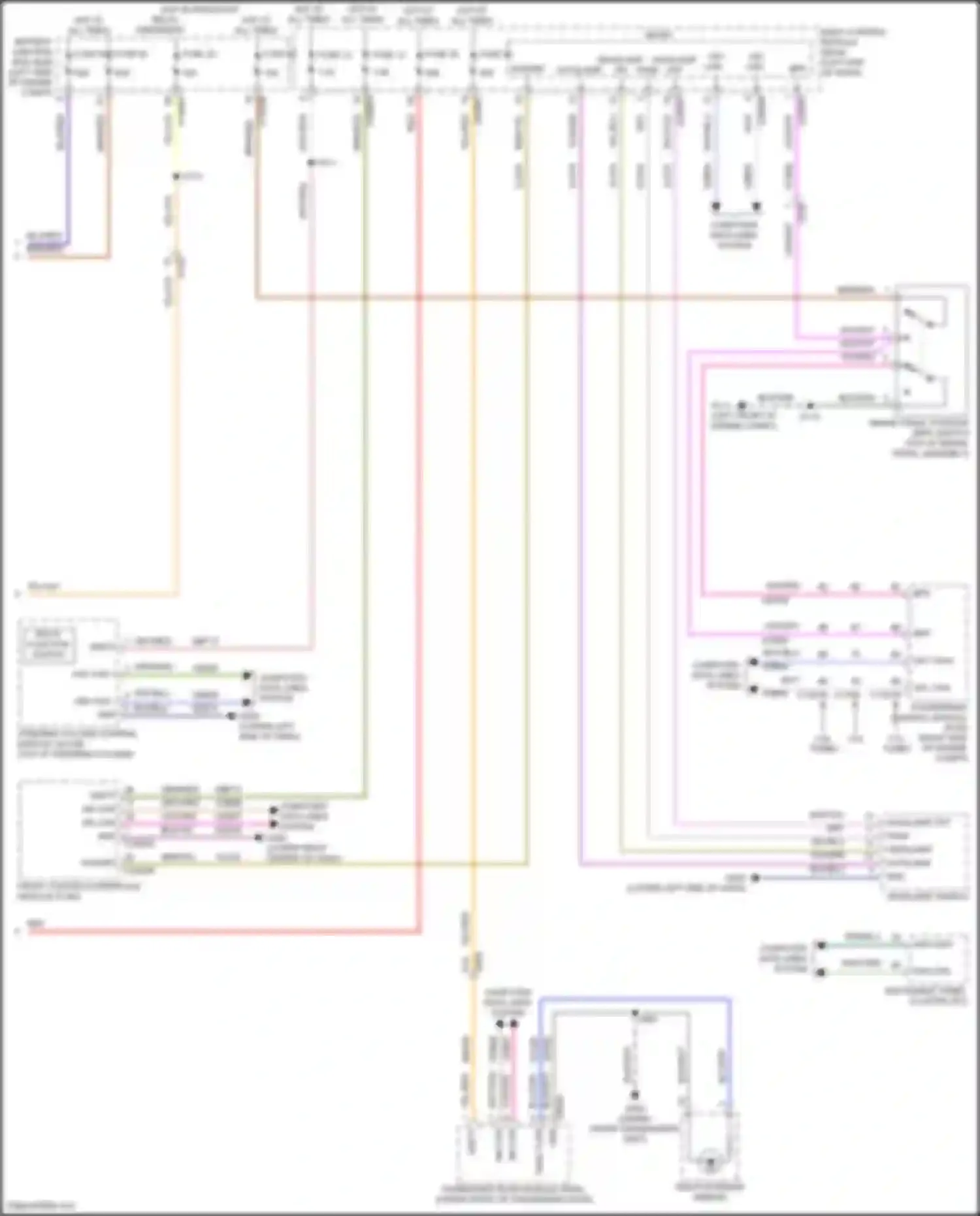 Wiring diagram multi- function switch for Ford Edge II (2015-2018) (2 of 4)