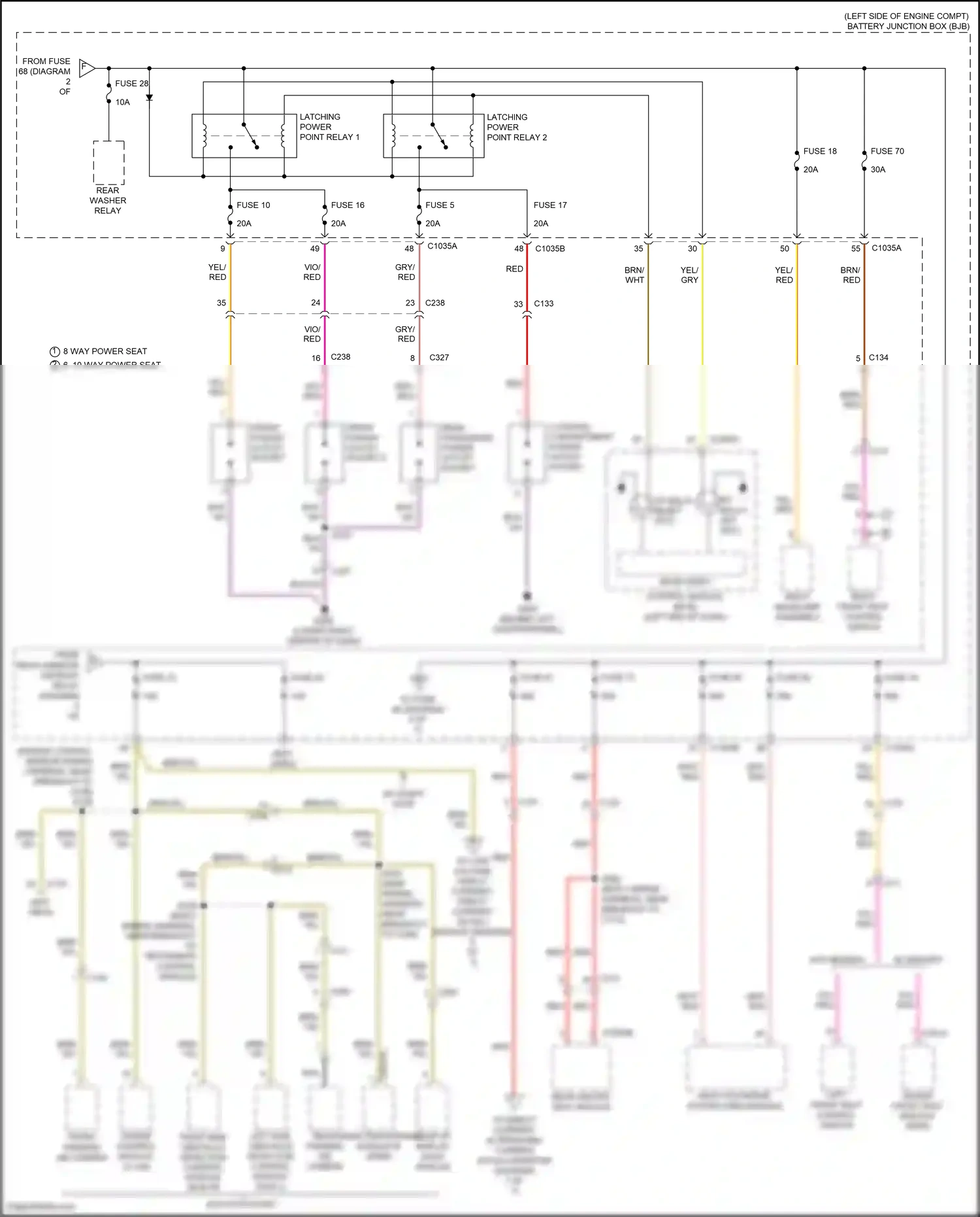 Wiring diagram right headlamp assembly for Ford Edge II (2015-2018) (5 of 5)