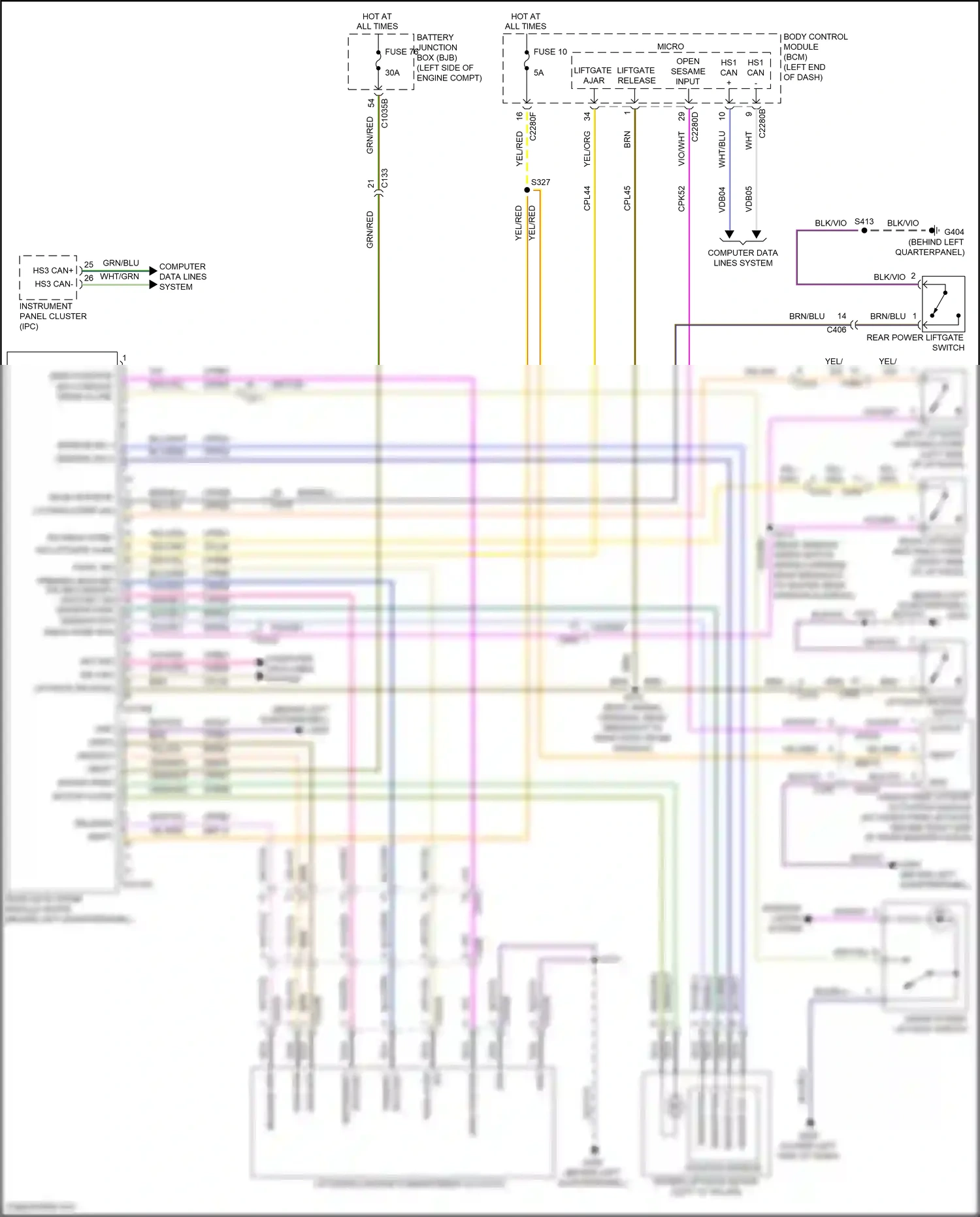 Wiring diagram sensor pwr sensor rtn for Ford Edge II (2015-2018) (1 of 1)