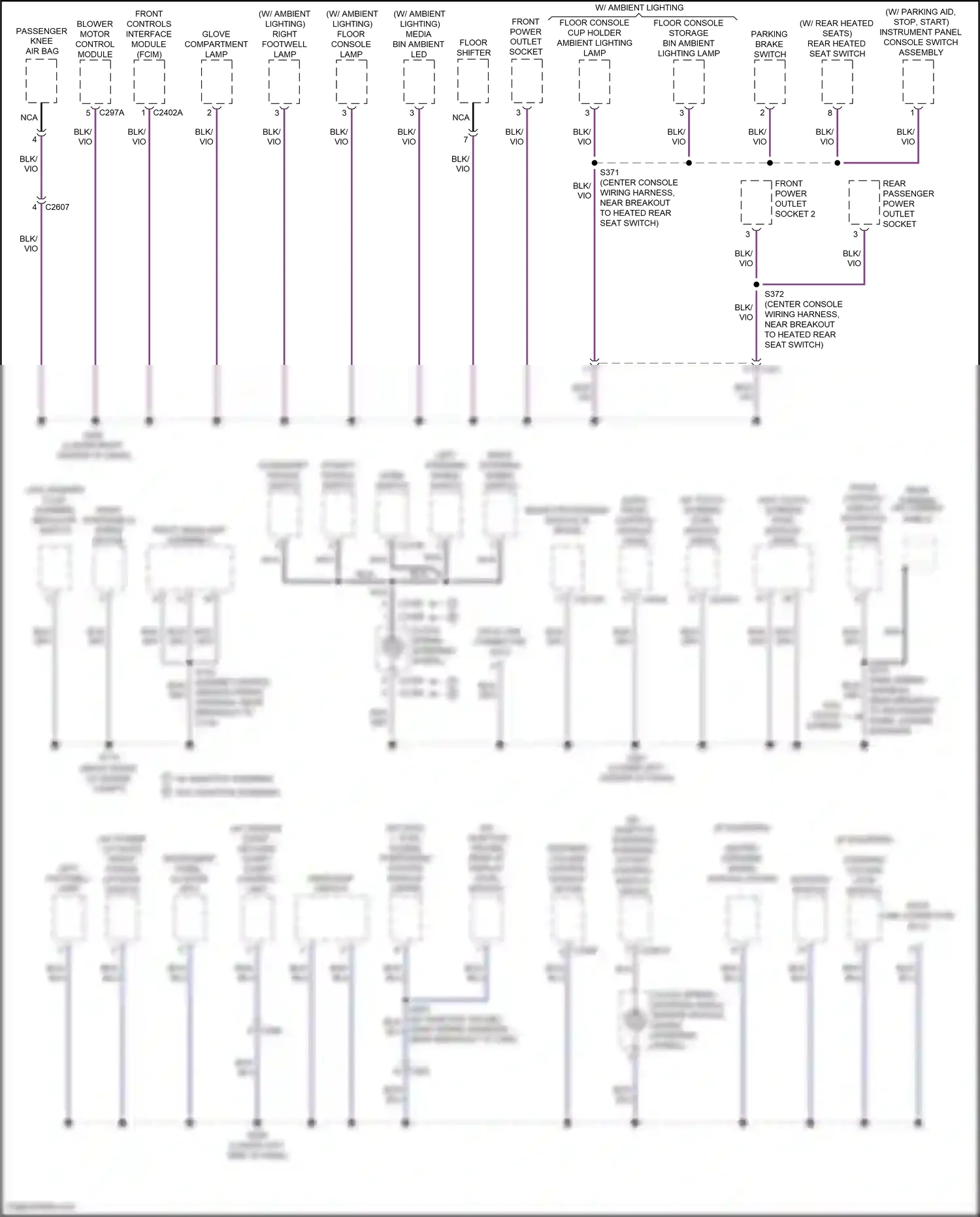 Wiring diagram start control unit for Ford Edge II (2015-2018) (1 of 4)