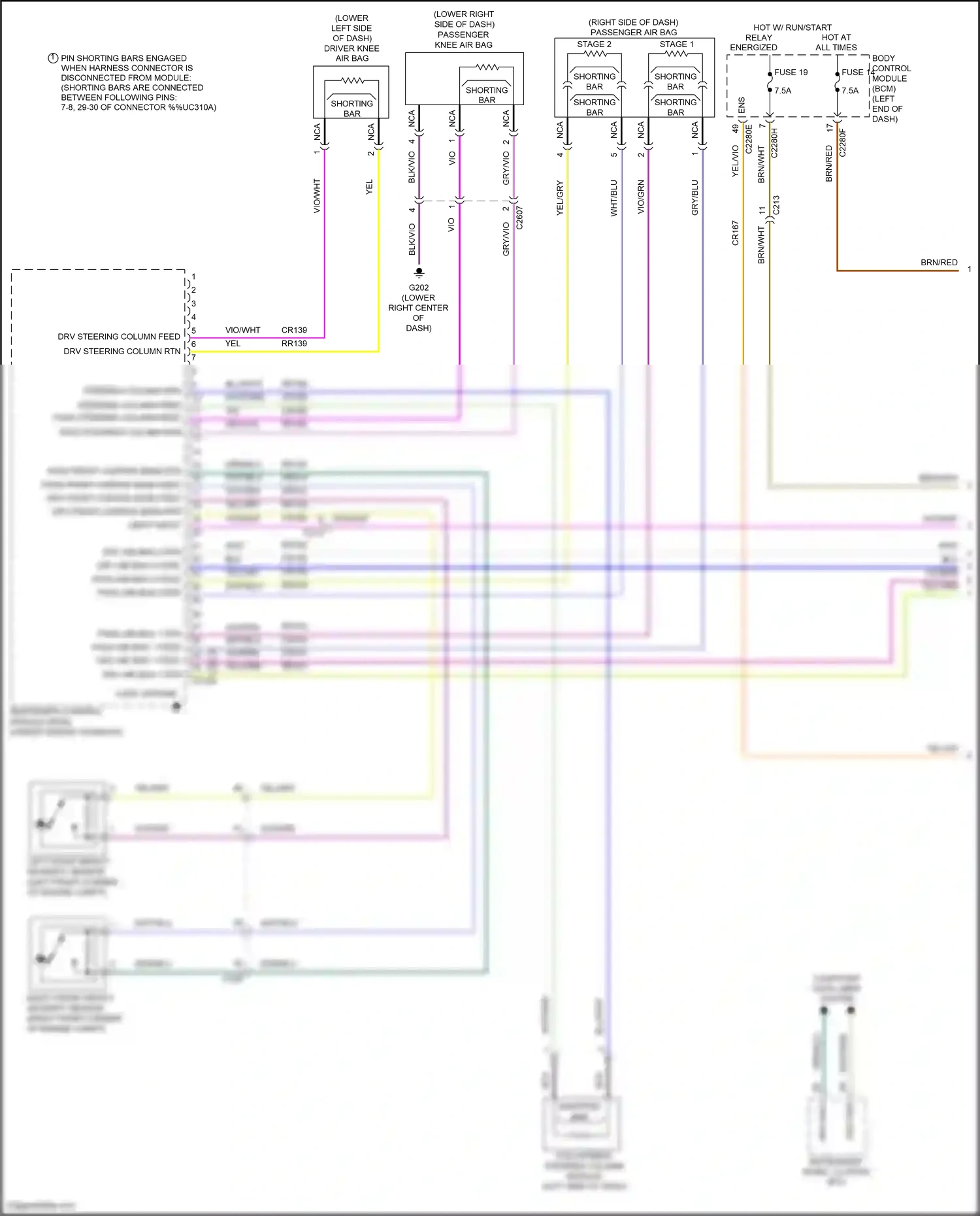 Wiring diagram steering column rtn for Ford Edge II (2015-2018) (1 of 1)