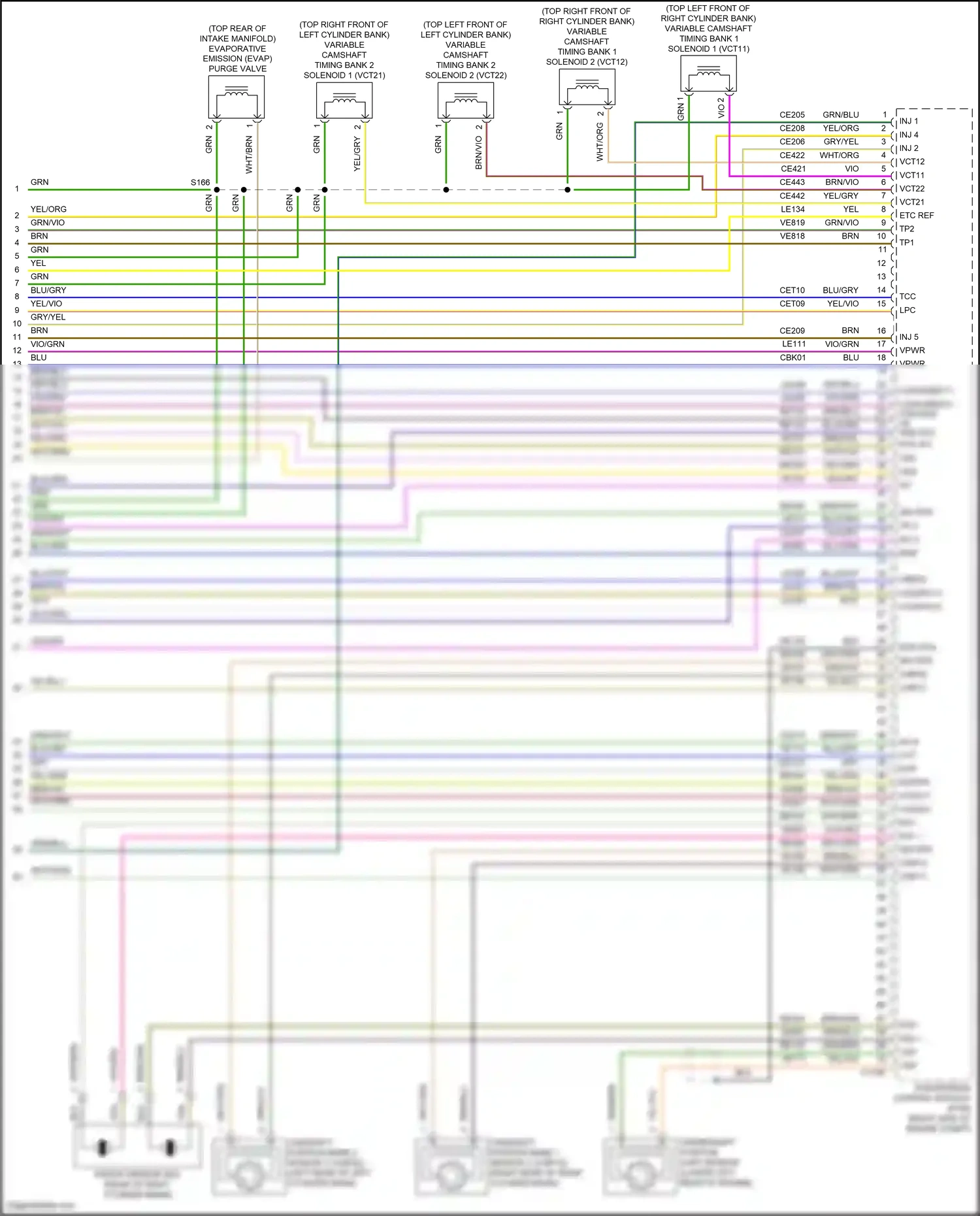 Wiring diagram vio/grn for Ford Edge II (2015-2018) (75 of 75)