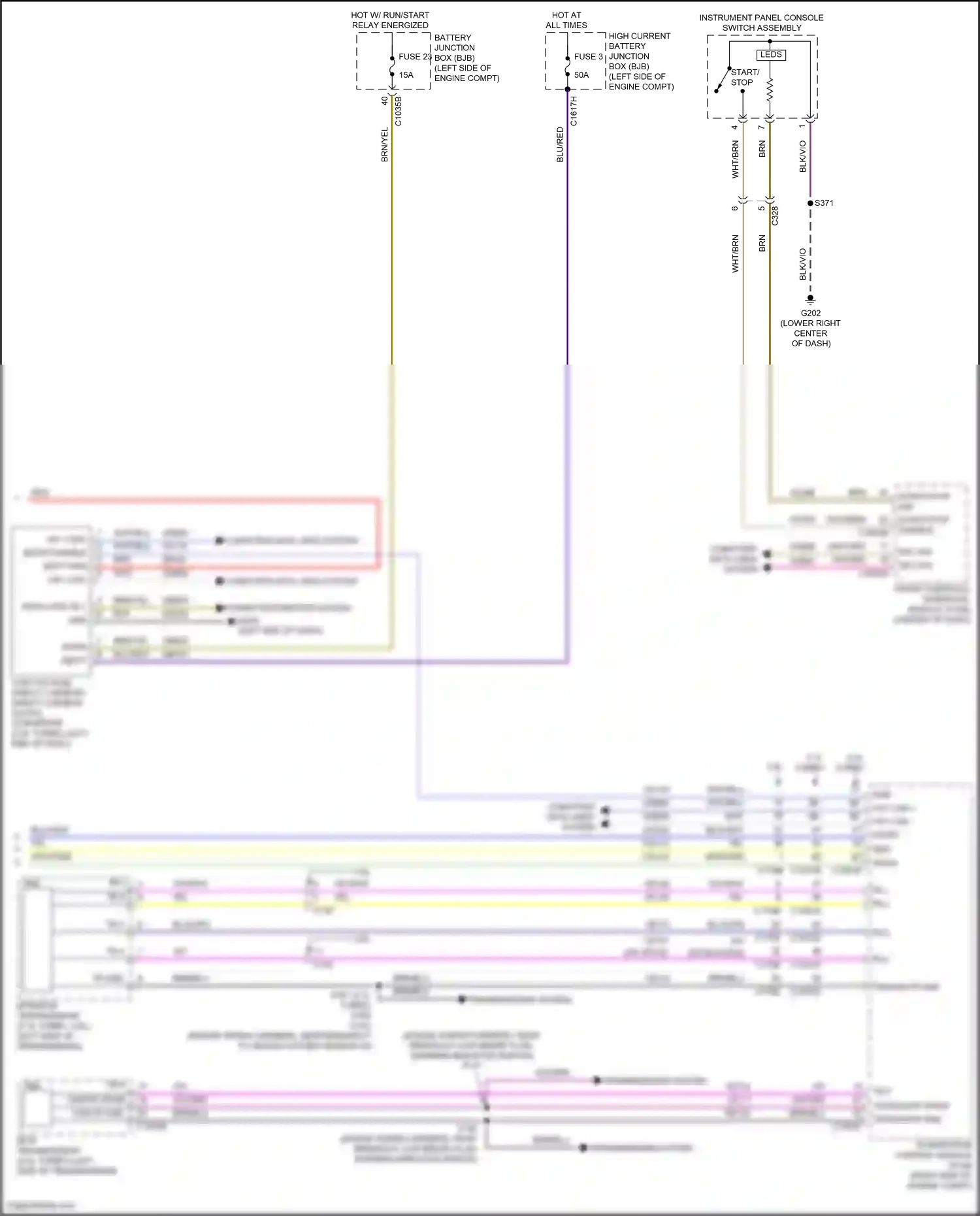 Wiring diagram vio/wht for Ford Edge II (2015-2018) (40 of 69)