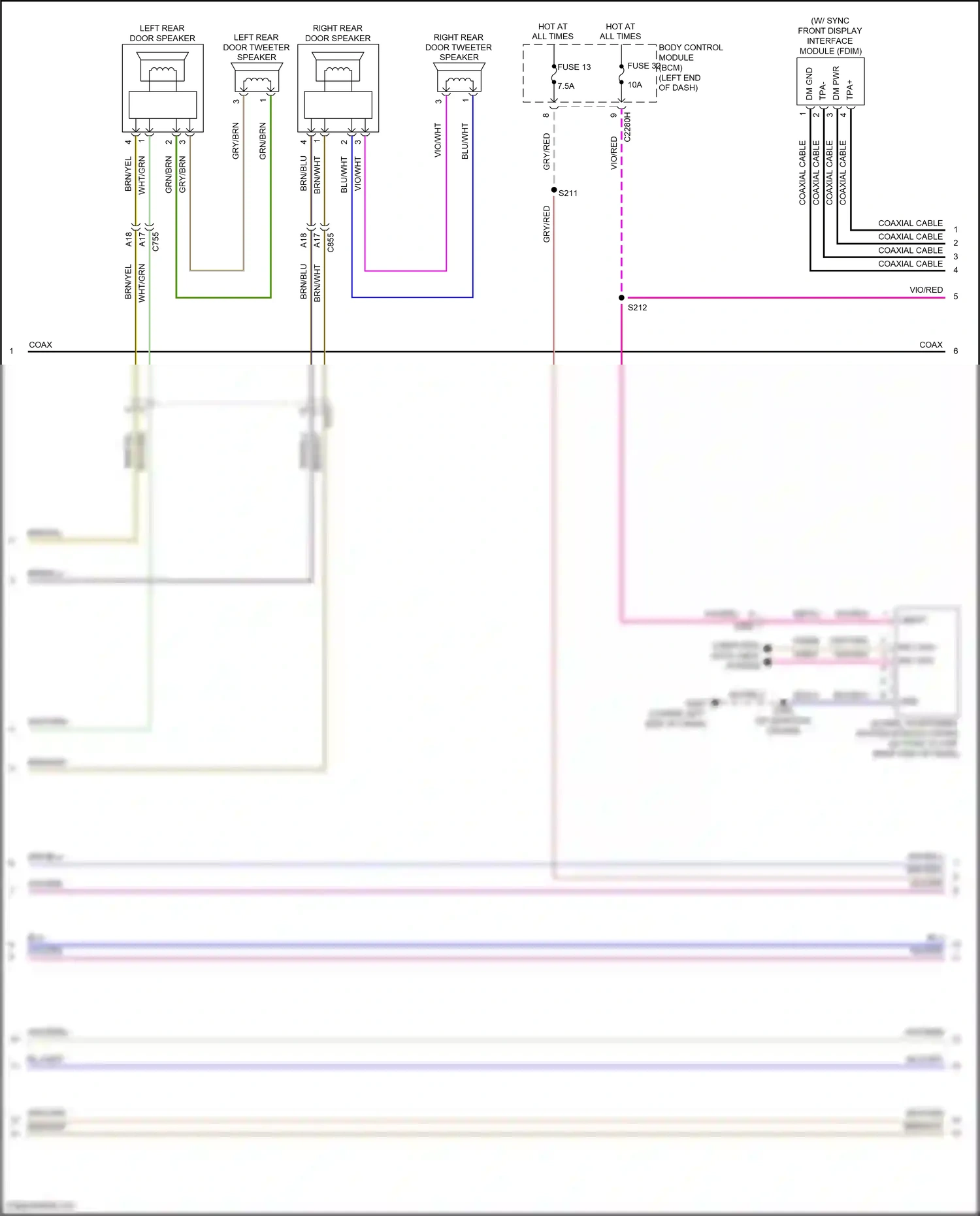 Wiring diagram wht/brn for Ford Edge II (2015-2018) (23 of 59)