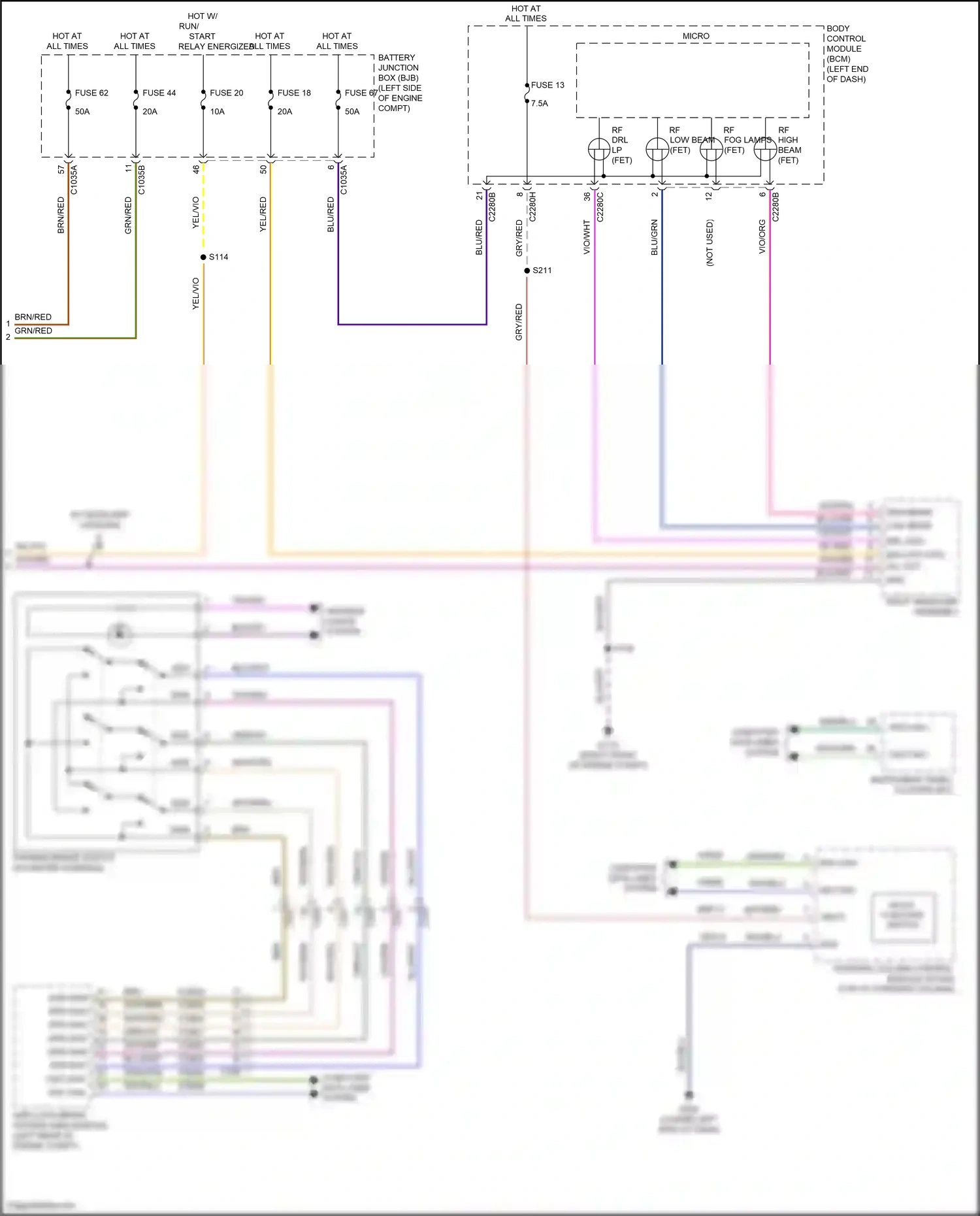 Wiring diagram wht/org for Ford Edge II (2015-2018) (11 of 53)