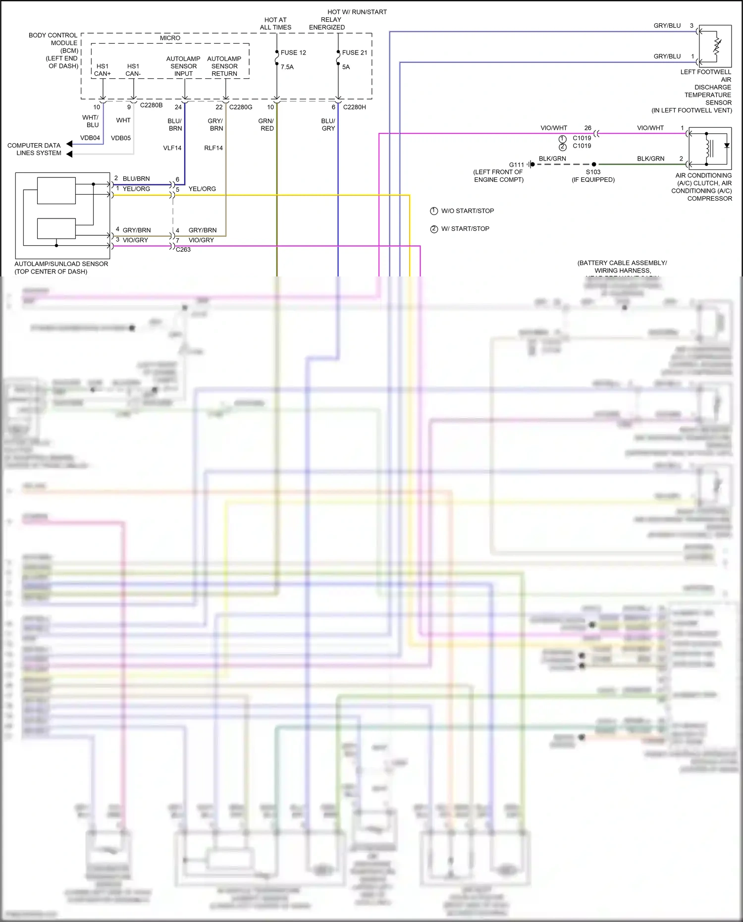 Wiring diagram yel/org for Ford Edge II (2015-2018) (12 of 65)