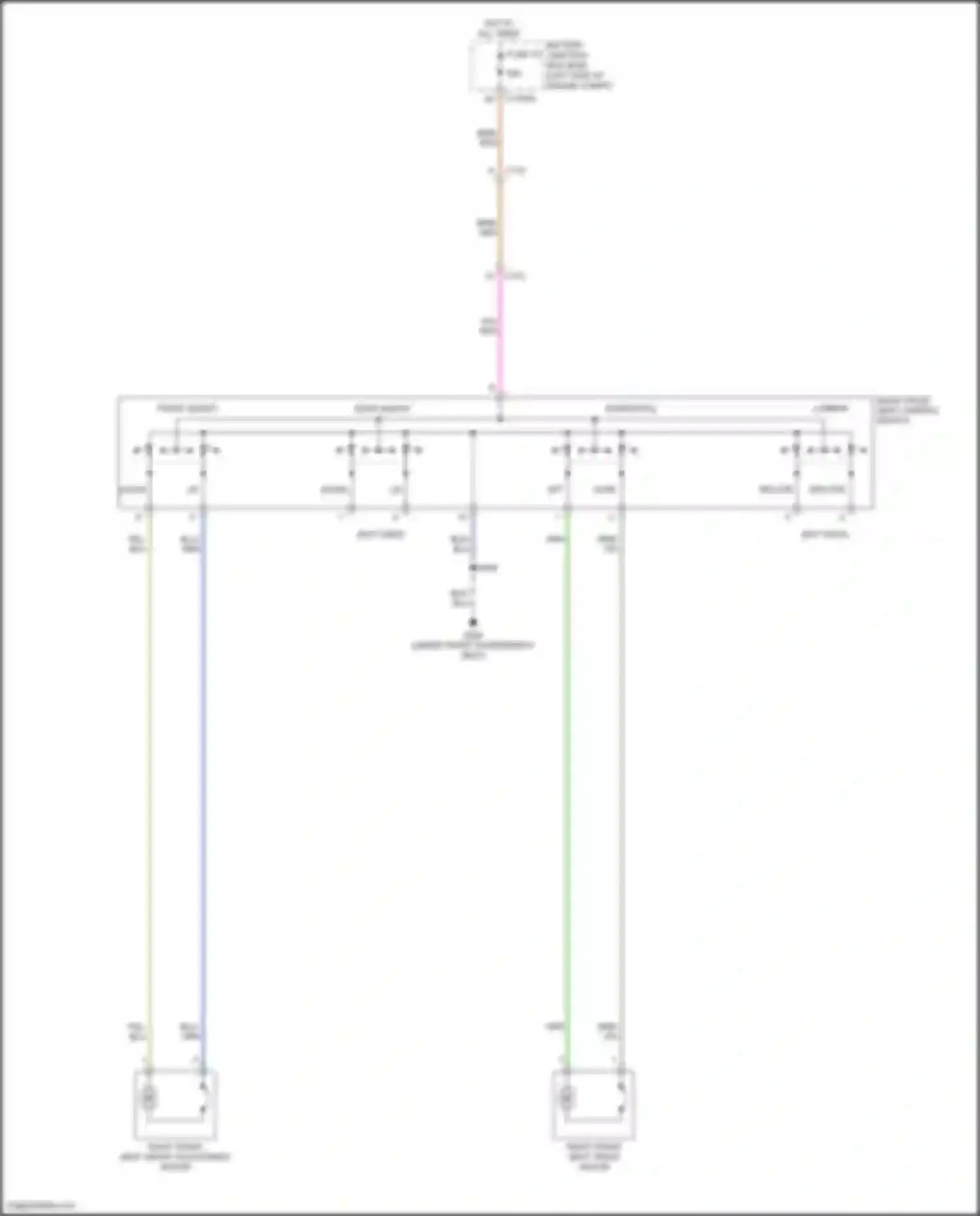 Edge Ford III (2023-2024): Passenger power seat circuit, 4-way