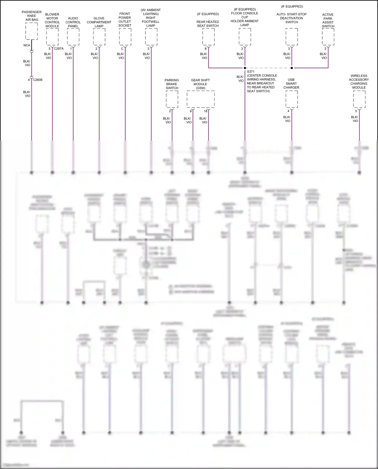 Wiring diagram auto start stop deactivation switch for Ford Edge III (2023-2024) (1 of 5)