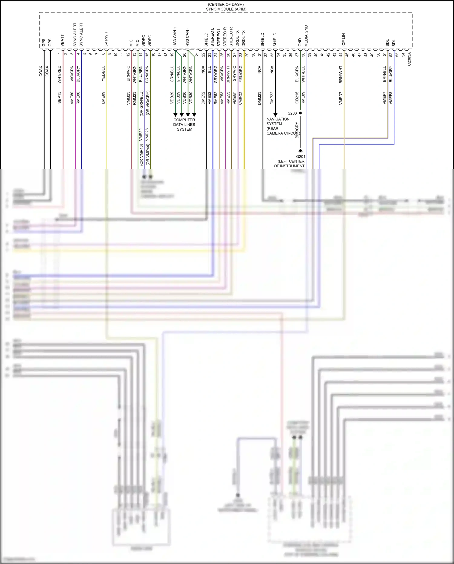 Wiring diagram computer data lines system for Ford Edge III (2023-2024) (53 of 76)