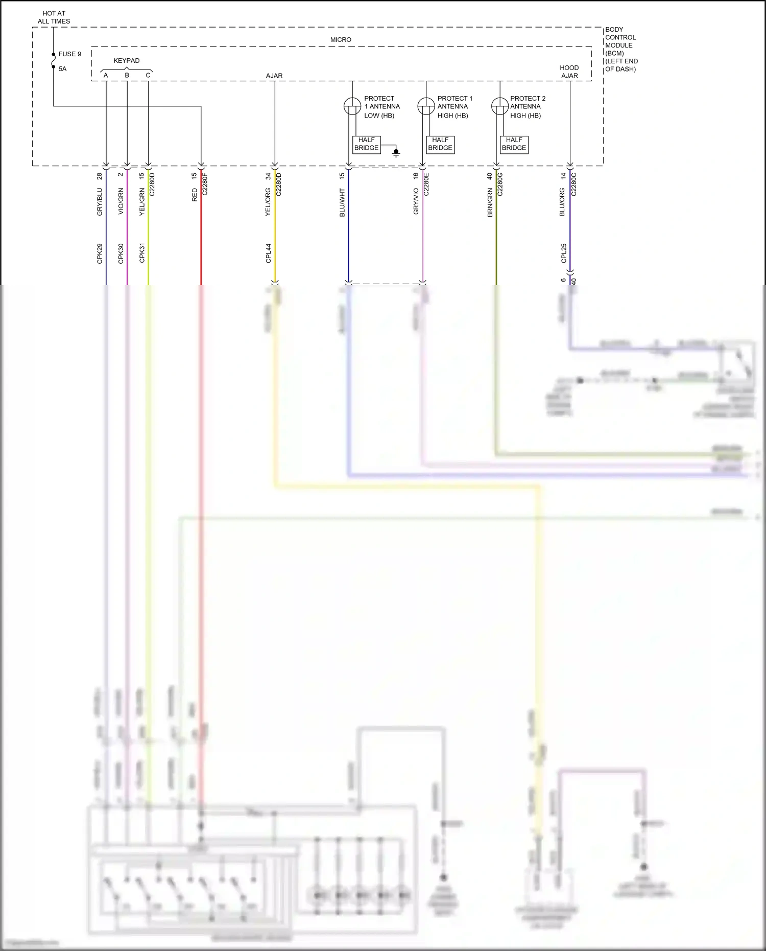 Wiring diagram fuse 9 for Ford Edge III (2023-2024) (1 of 4)