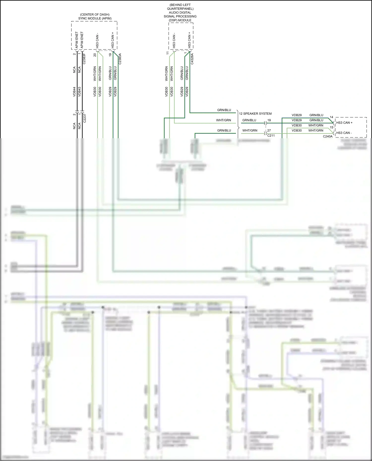 Wiring diagram grn/org for Ford Edge III (2023-2024) (15 of 53)