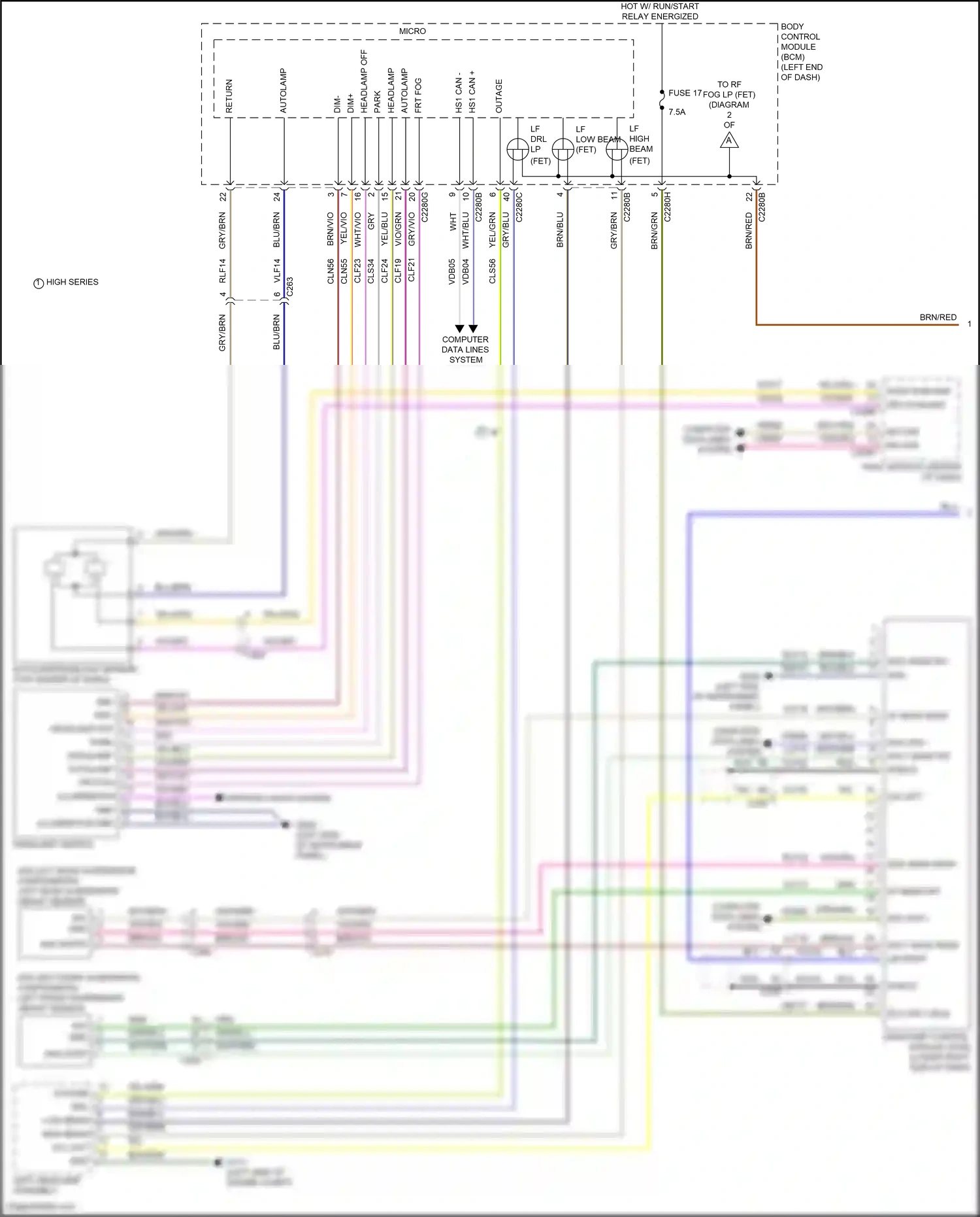 Wiring diagram headlamp switch for Ford Edge III (2023-2024) (4 of 5)