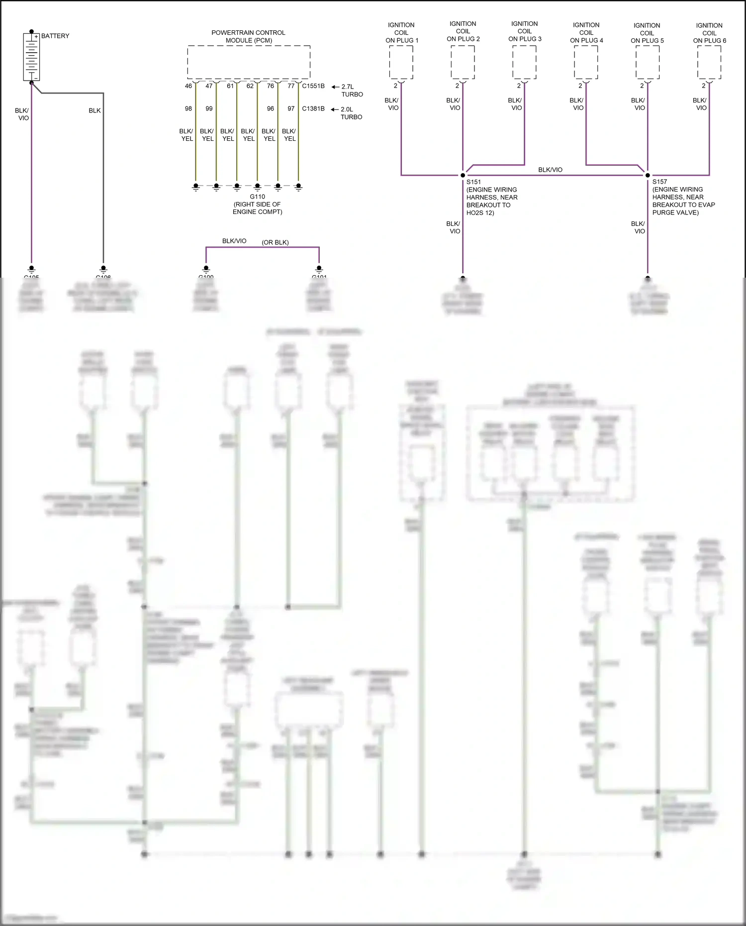 Ford Edge III (2023-2024) ignition coil on plug 5 wiring diagram  (1 of 3)