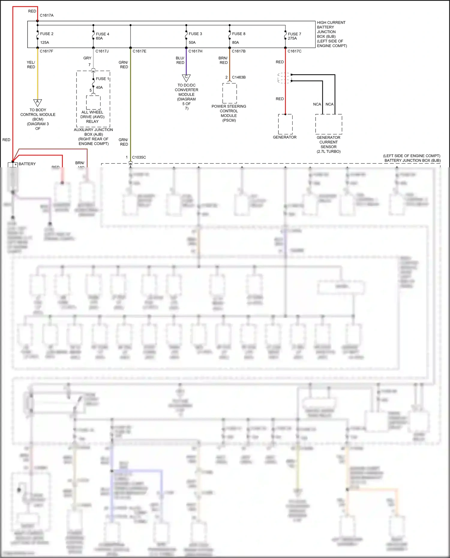 Wiring diagram left headlamp assembly for Ford Edge III (2023-2024) (4 of 4)