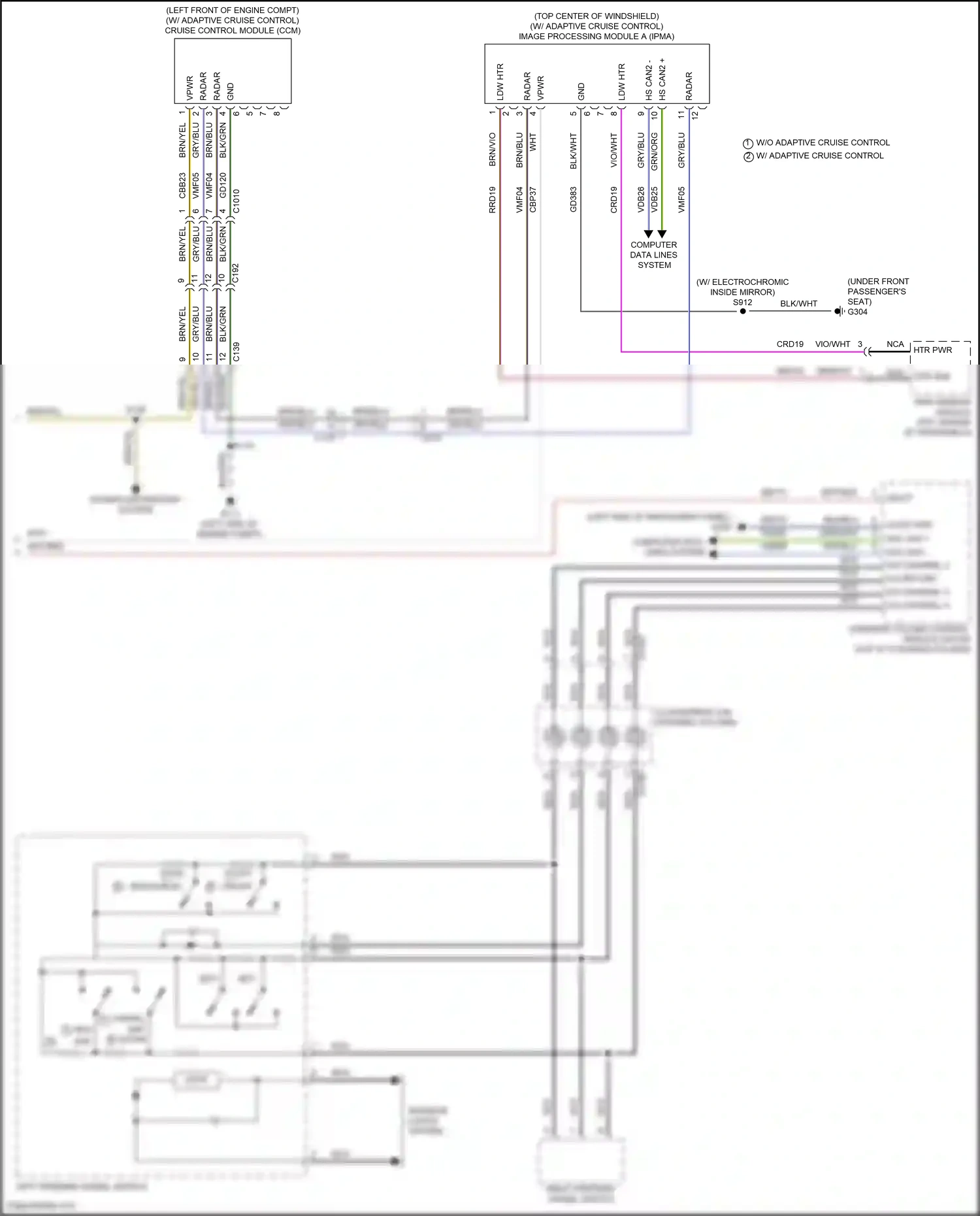Wiring diagram left steering wheel switch for Ford Edge III (2023-2024) (1 of 8)