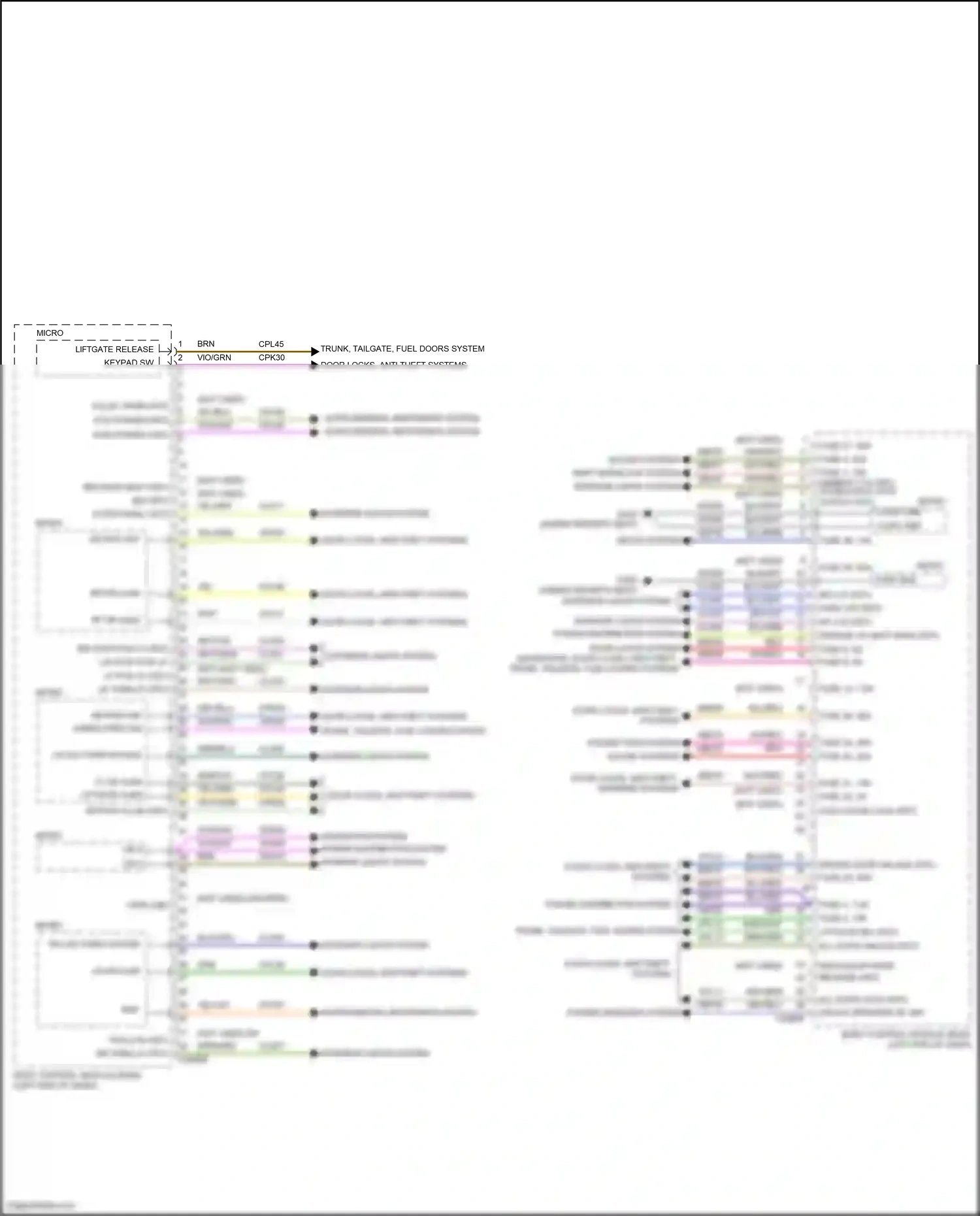 Wiring diagram lf dr ajar for Ford Edge III (2023-2024) (1 of 1)