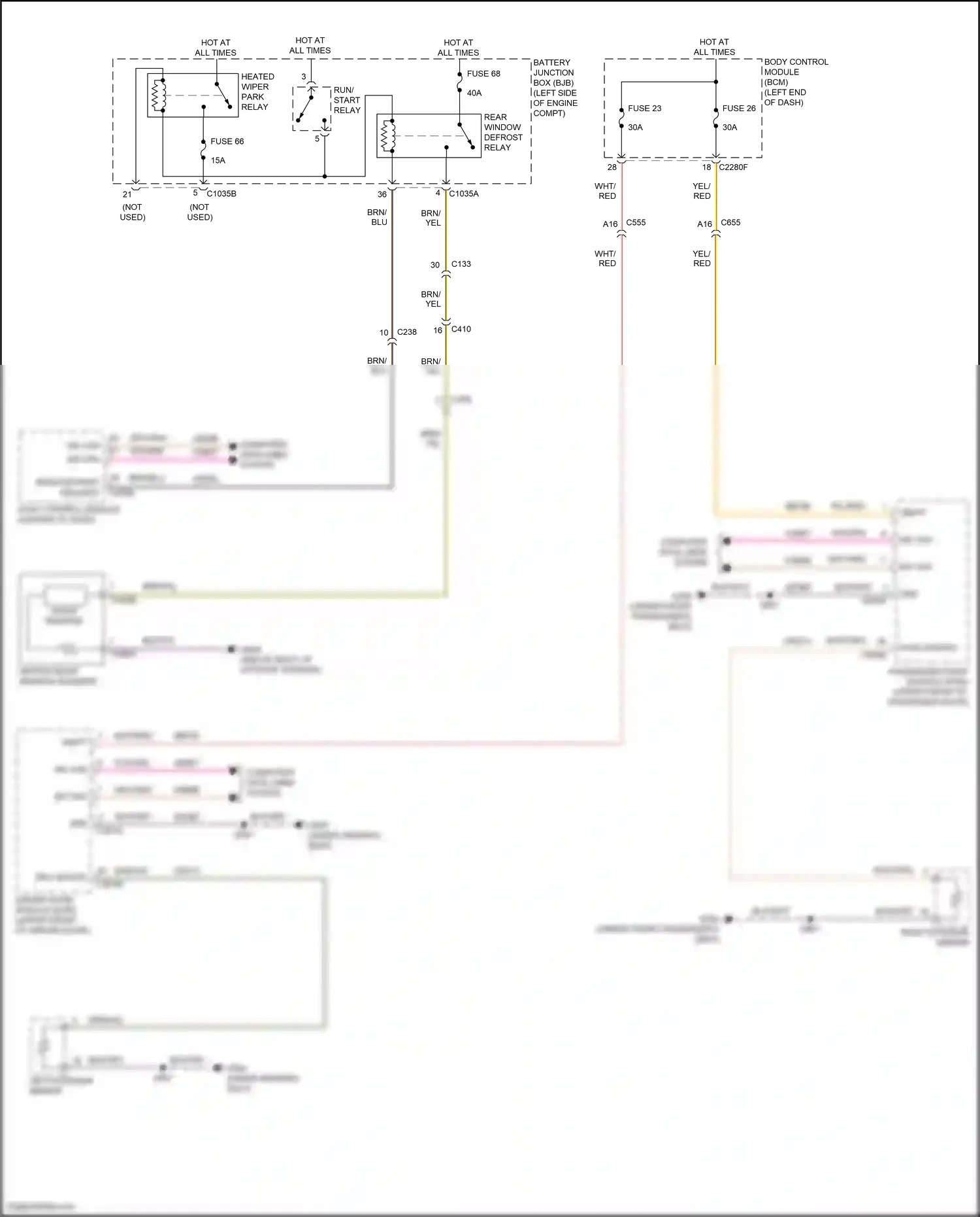 Wiring diagram rear defrost request for Ford Edge III (2023-2024) (1 of 1)