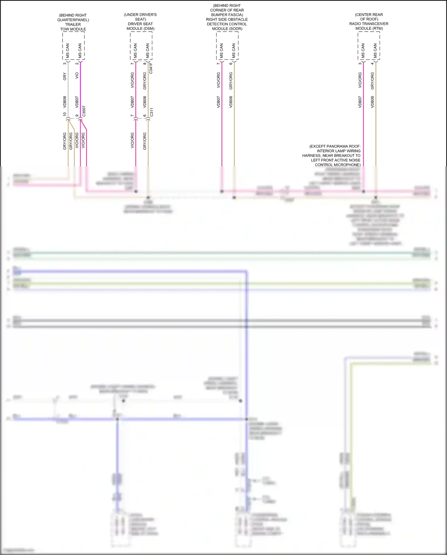 Wiring diagram trailer tow module for Ford Edge III (2023-2024) (1 of 4)