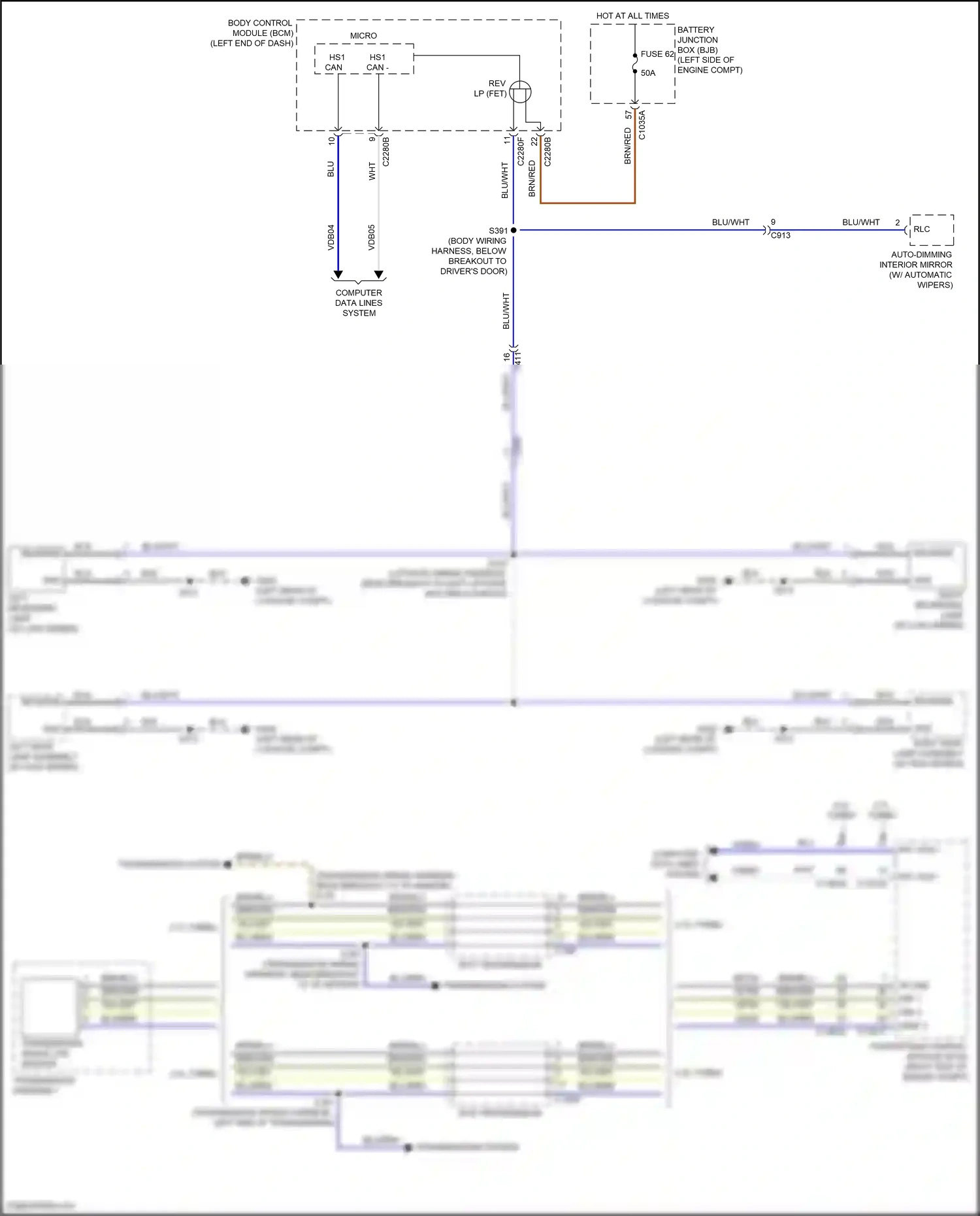 Wiring diagram transmissions system for Ford Edge III (2023-2024) (1 of 4)