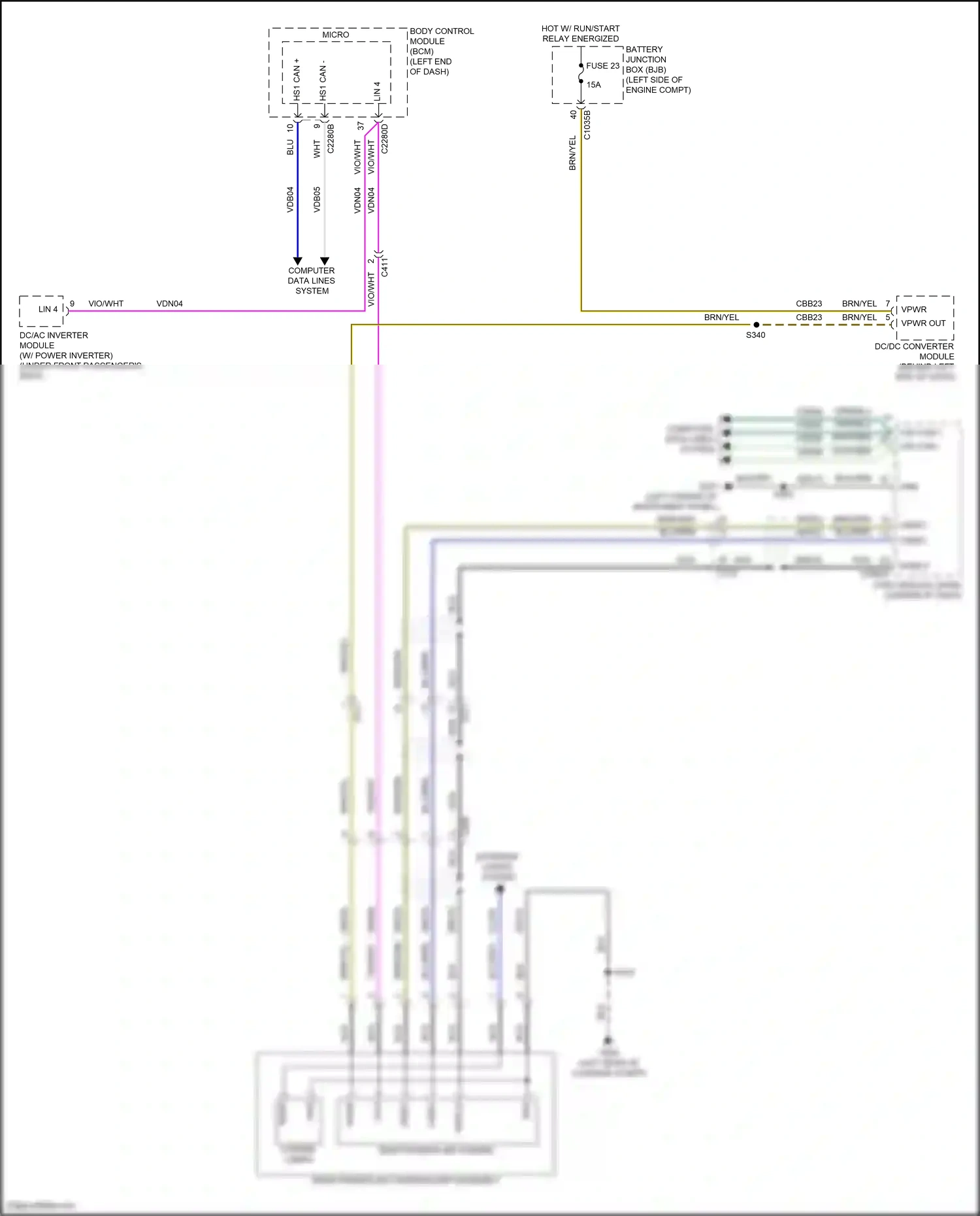 Wiring diagram vio/wht for Ford Edge III (2023-2024) (39 of 45)