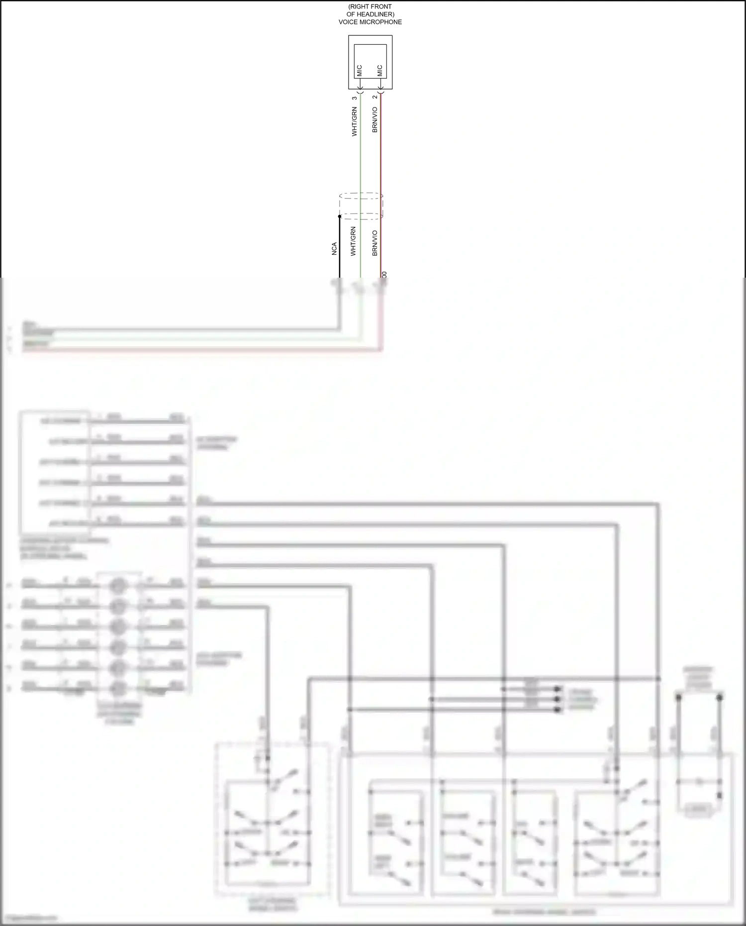 Wiring diagram voice microphone for Ford Edge III (2023-2024) (1 of 4)