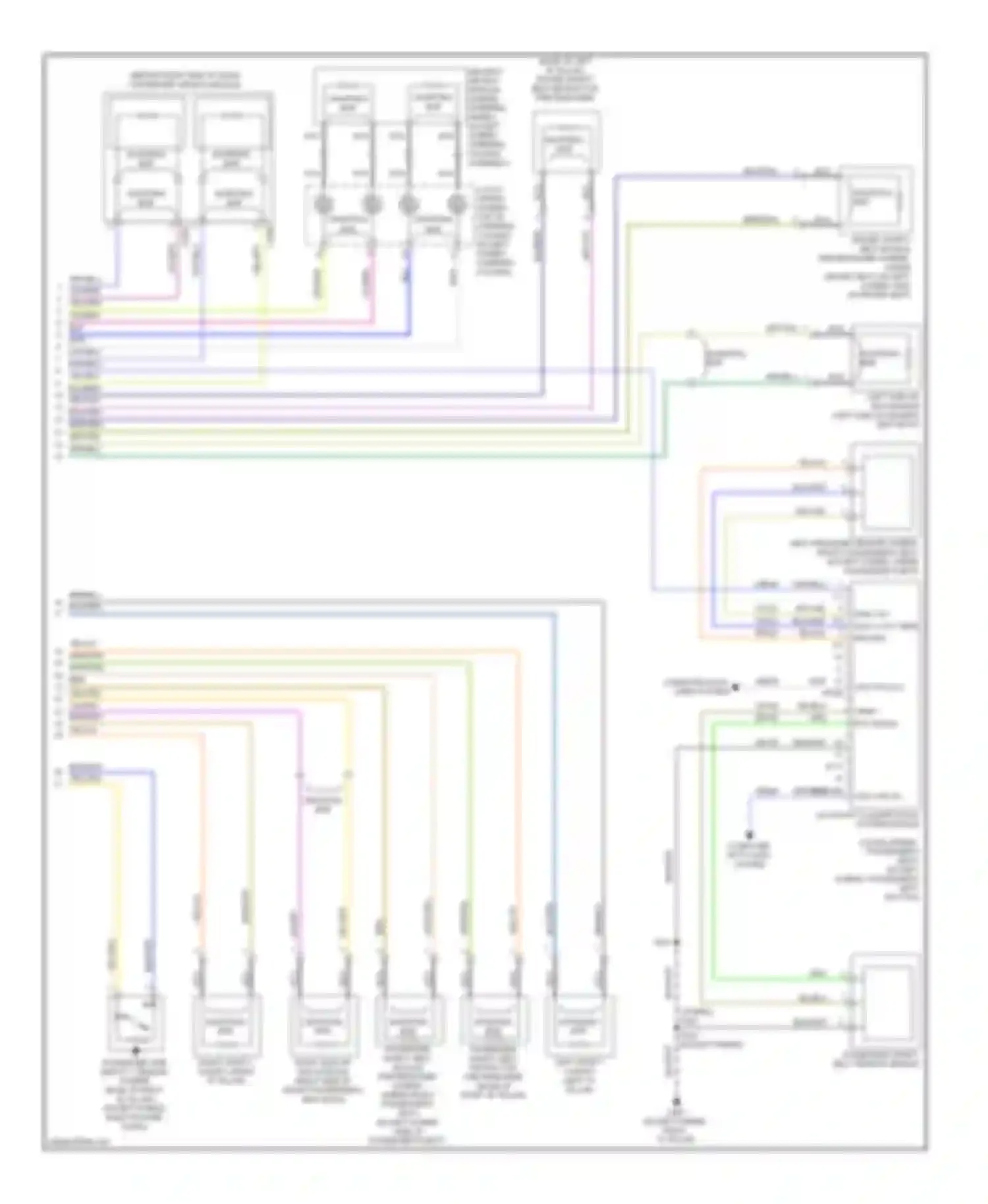 Escape Ford I facelift 2 (2007-2012): Supplemental restraints circuit (2 of 2)