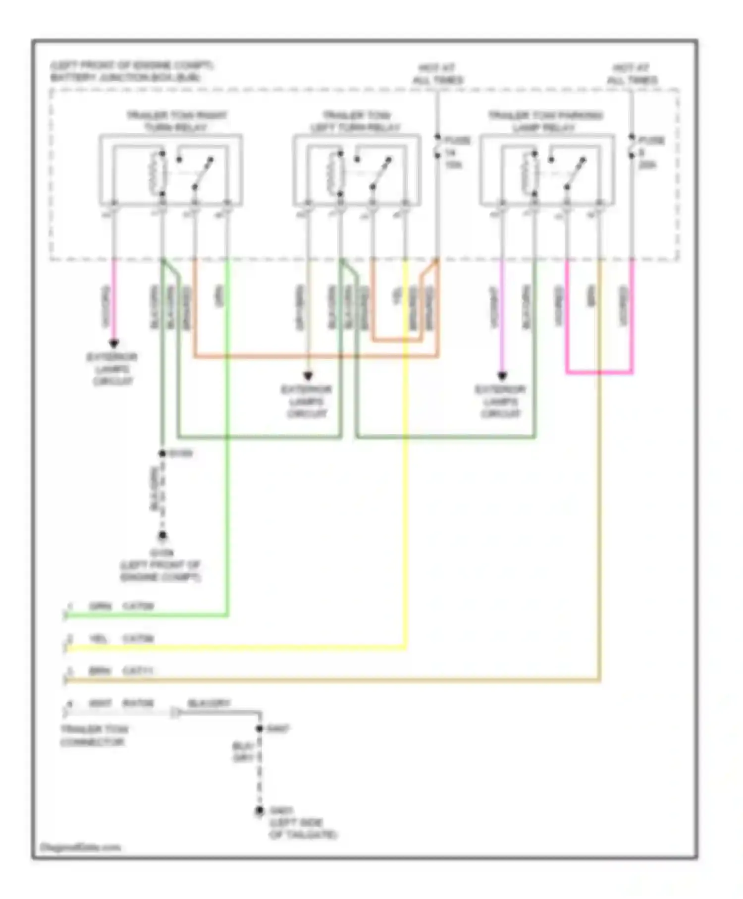 Wiring diagram blk/grn for Ford Escape I facelift 2 (2007-2012) (30 of 39)