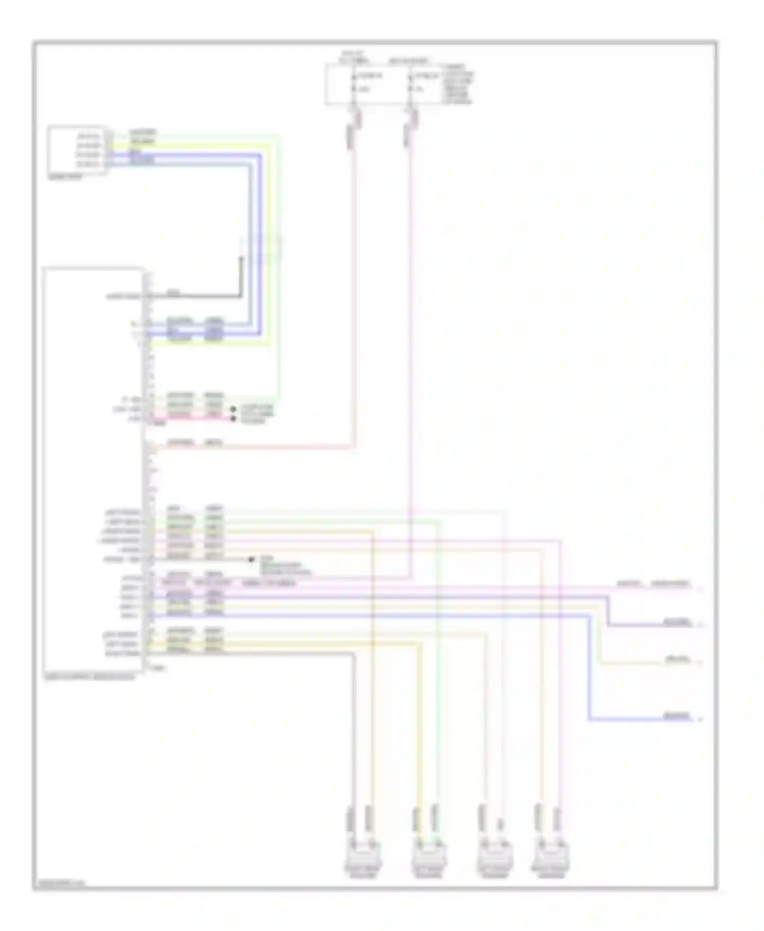 Wiring diagram left front speaker for Ford Escape I facelift 2 (2007-2012) (3 of 3)