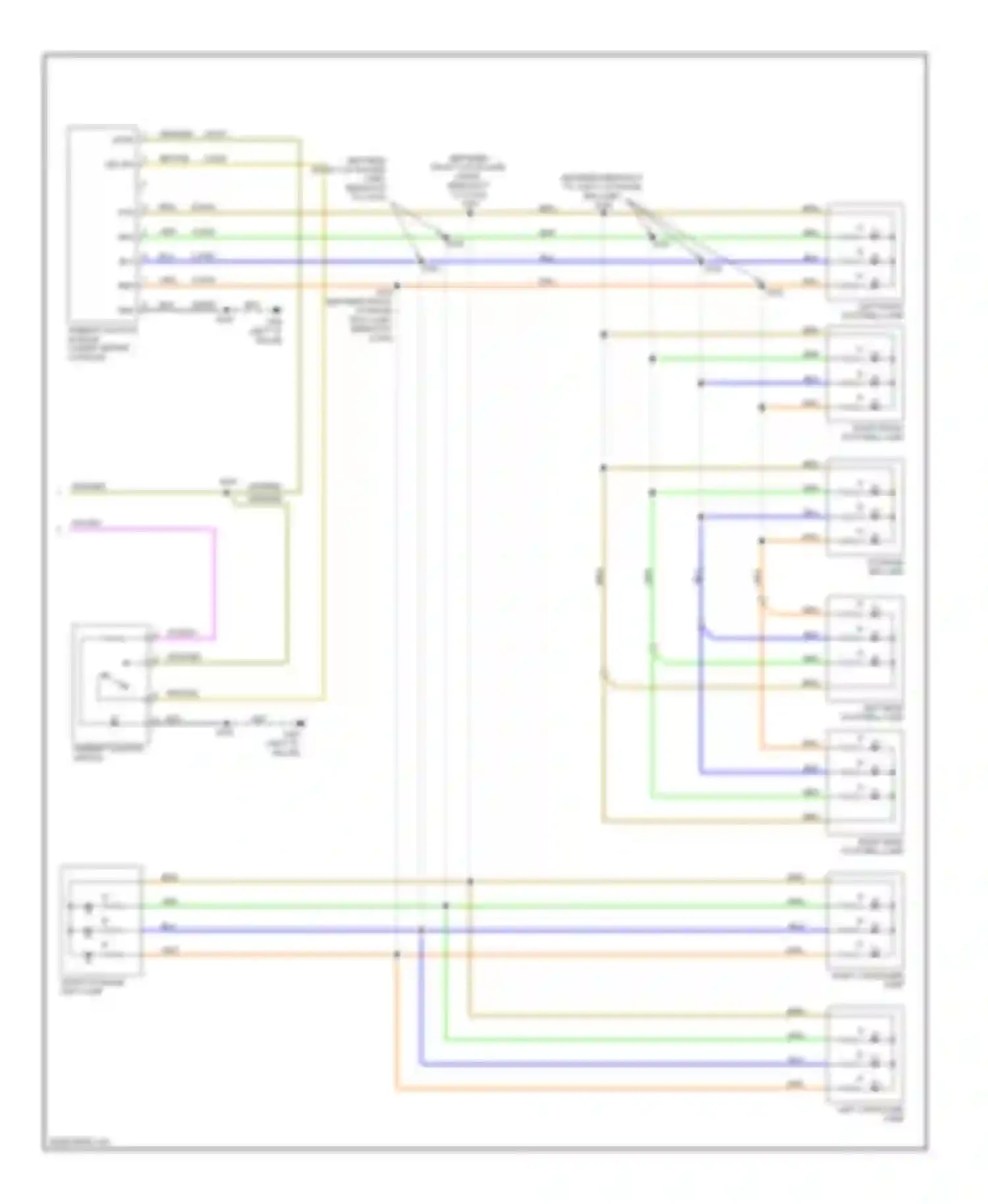Wiring diagram left rear footwell lamp for Ford Escape I facelift 2 (2007-2012) (1 of 2)