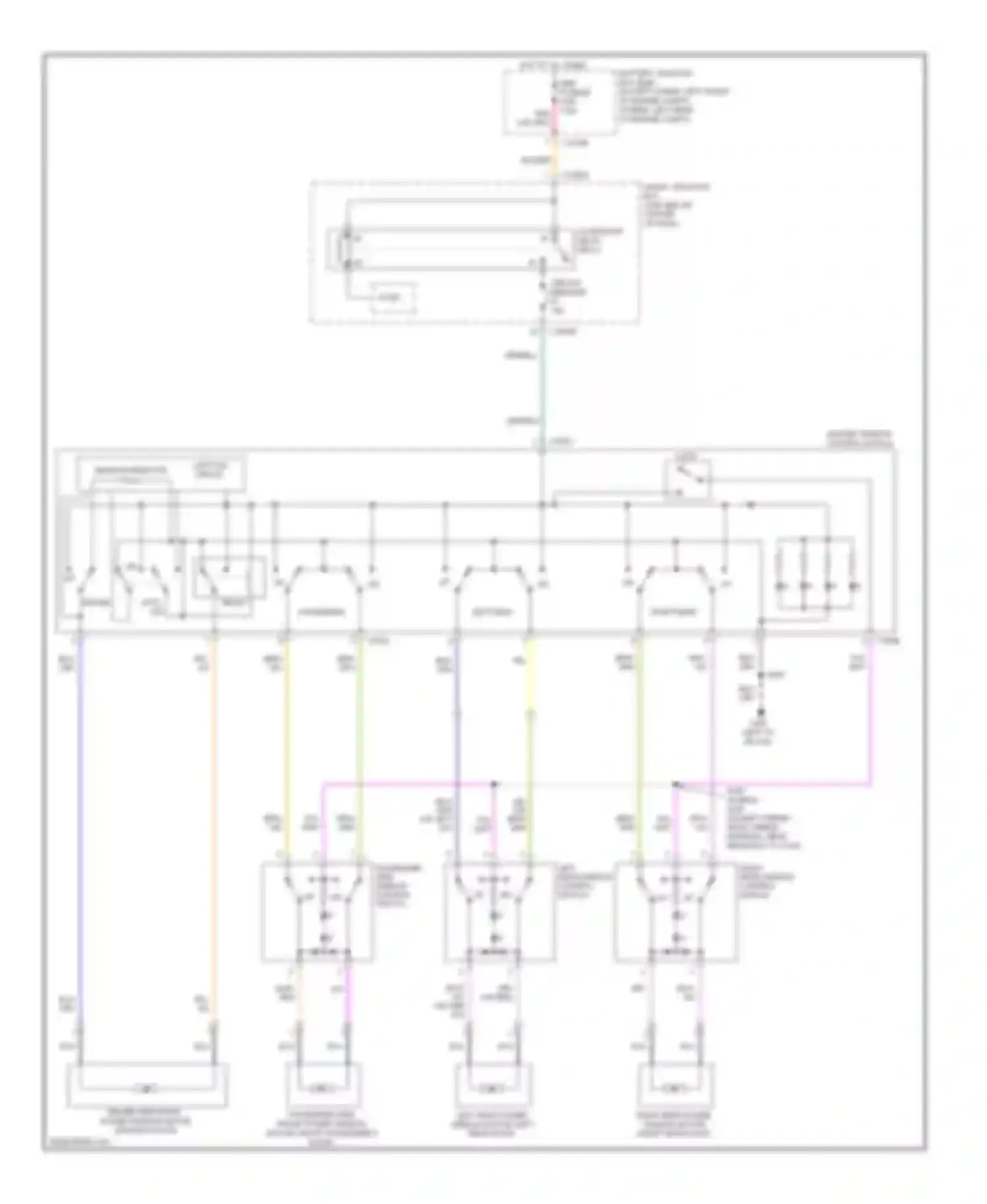 Wiring diagram left rear window control switch for Ford Escape I facelift 2 (2007-2012) (1 of 1)