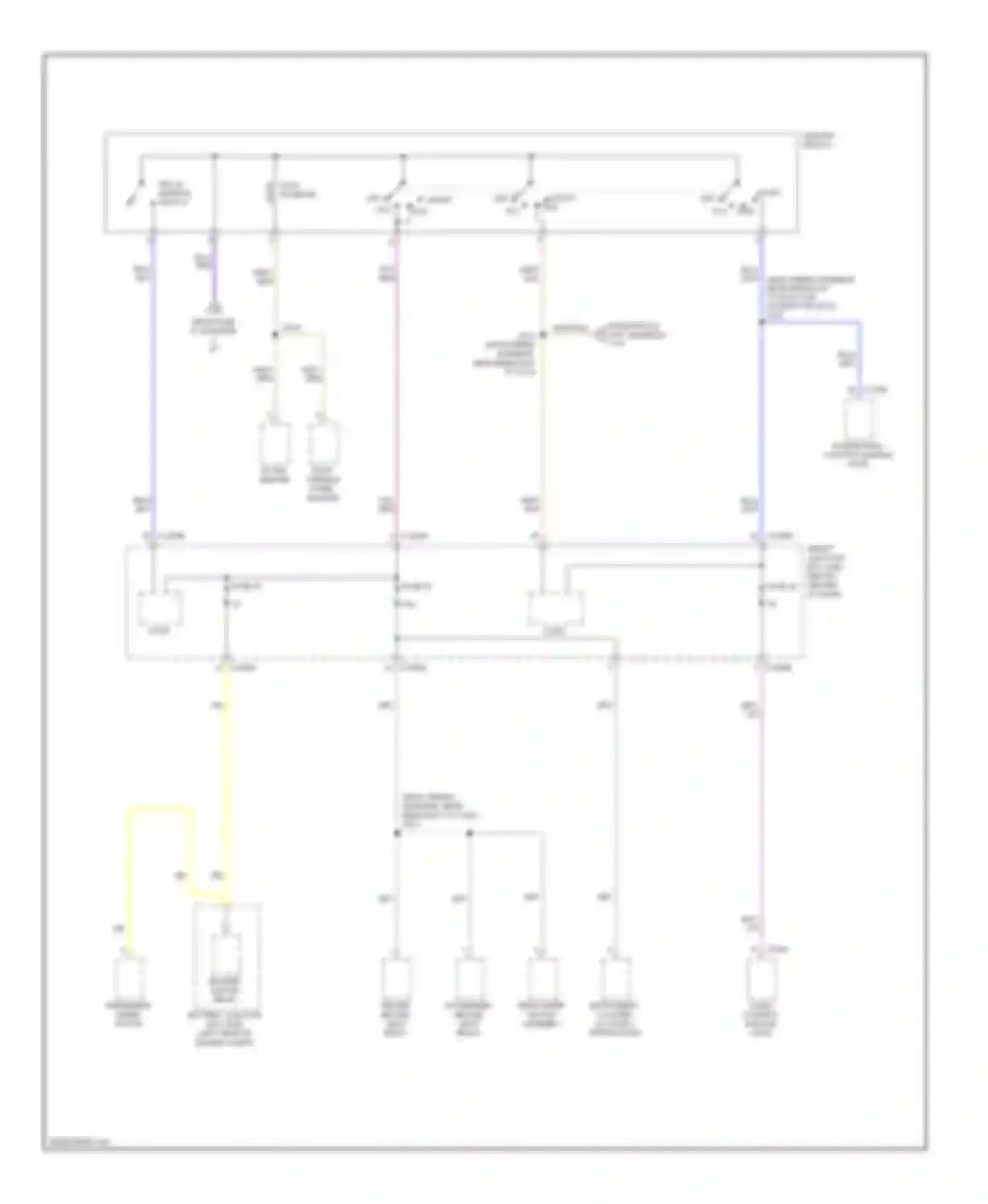 Wiring diagram (main wiring harness, near breakout for Ford Escape I facelift 2 (2007-2012) (3 of 3)